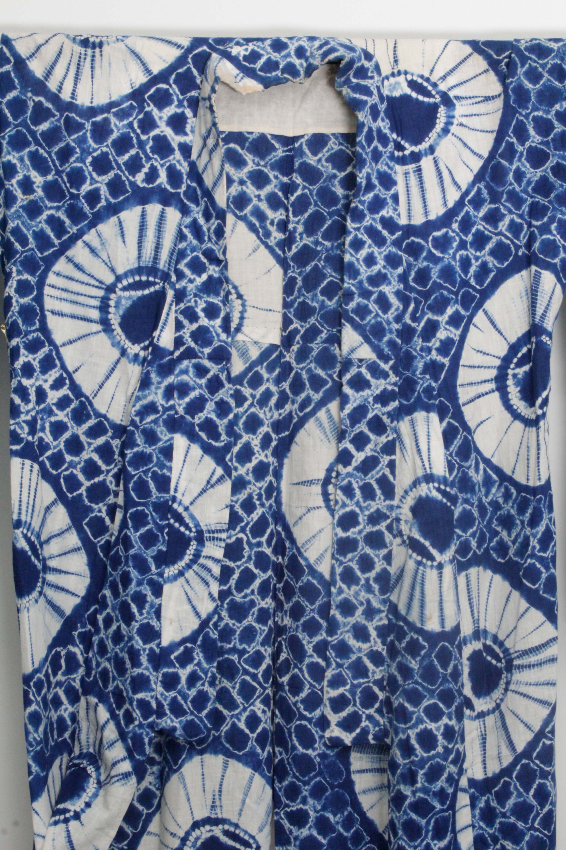 Circa 1870 Antique Handwoven Cotton Yukata Kimono