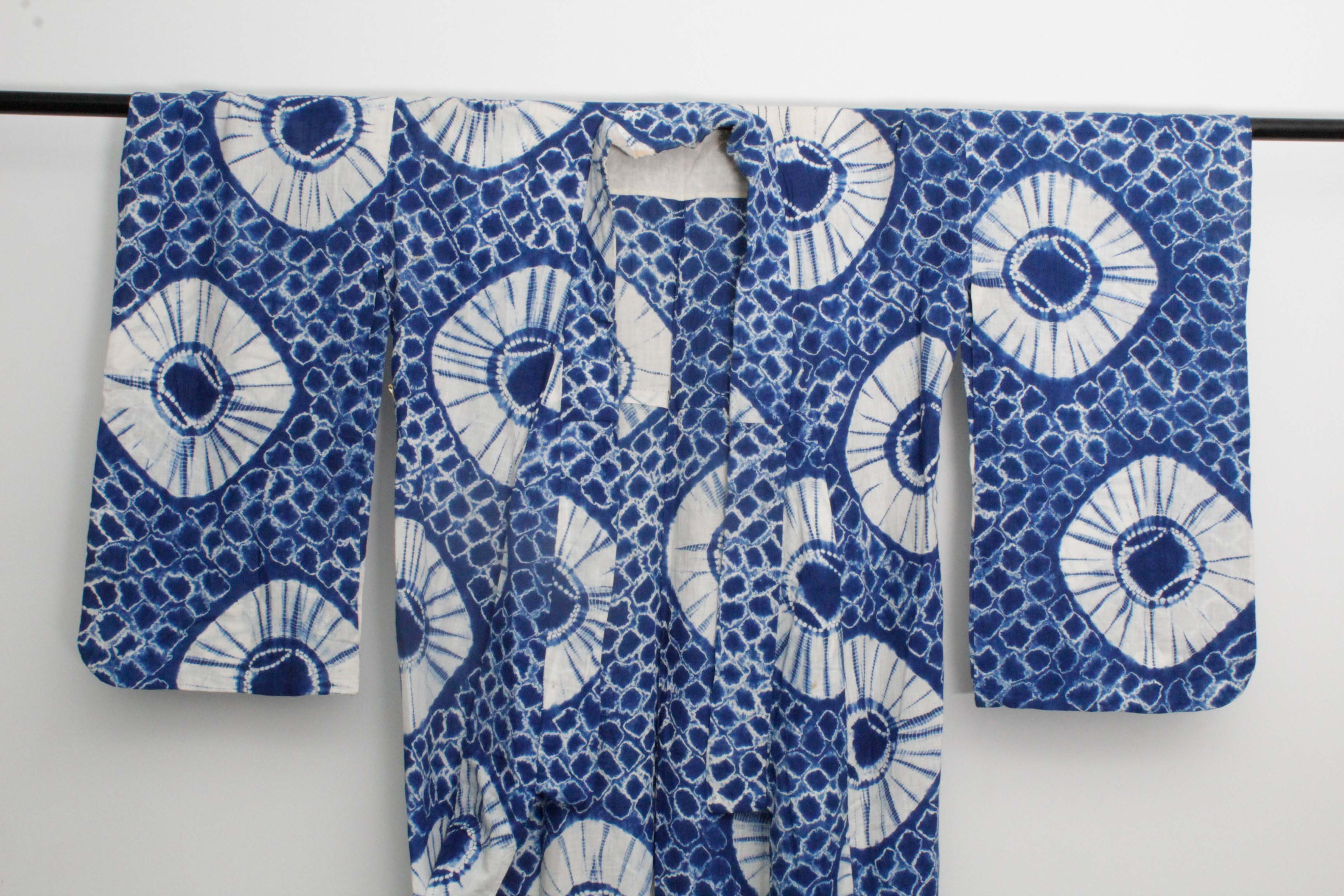 Circa 1870 Antique Handwoven Cotton Yukata Kimono