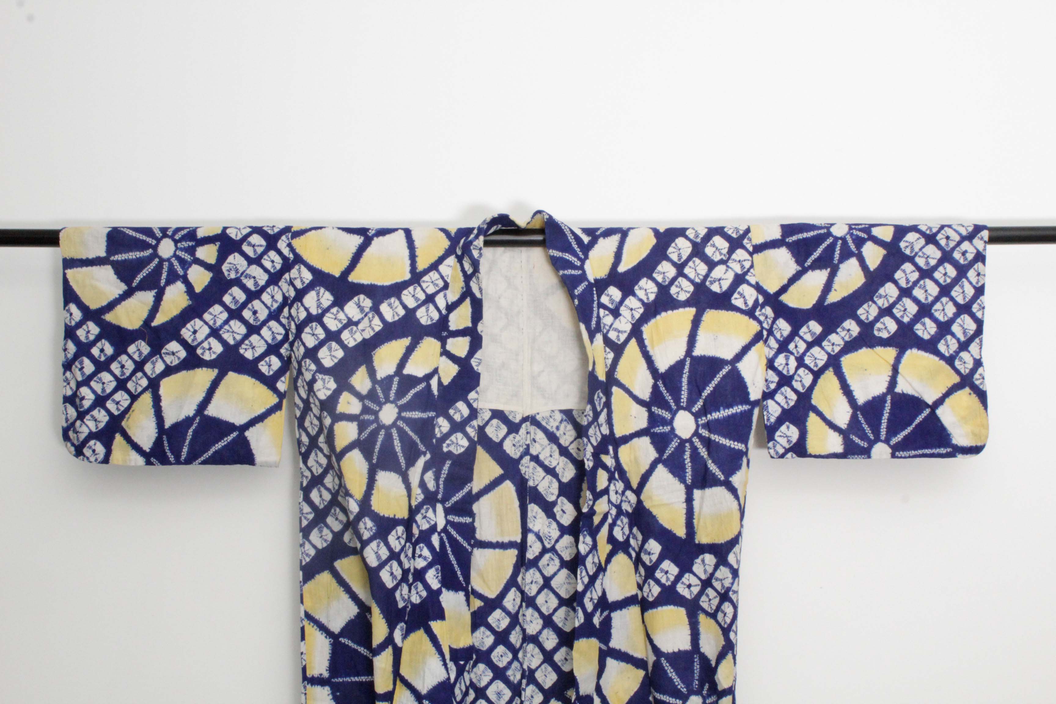 Circa 1870 Antique Handwoven Cotton Yukata Kimono