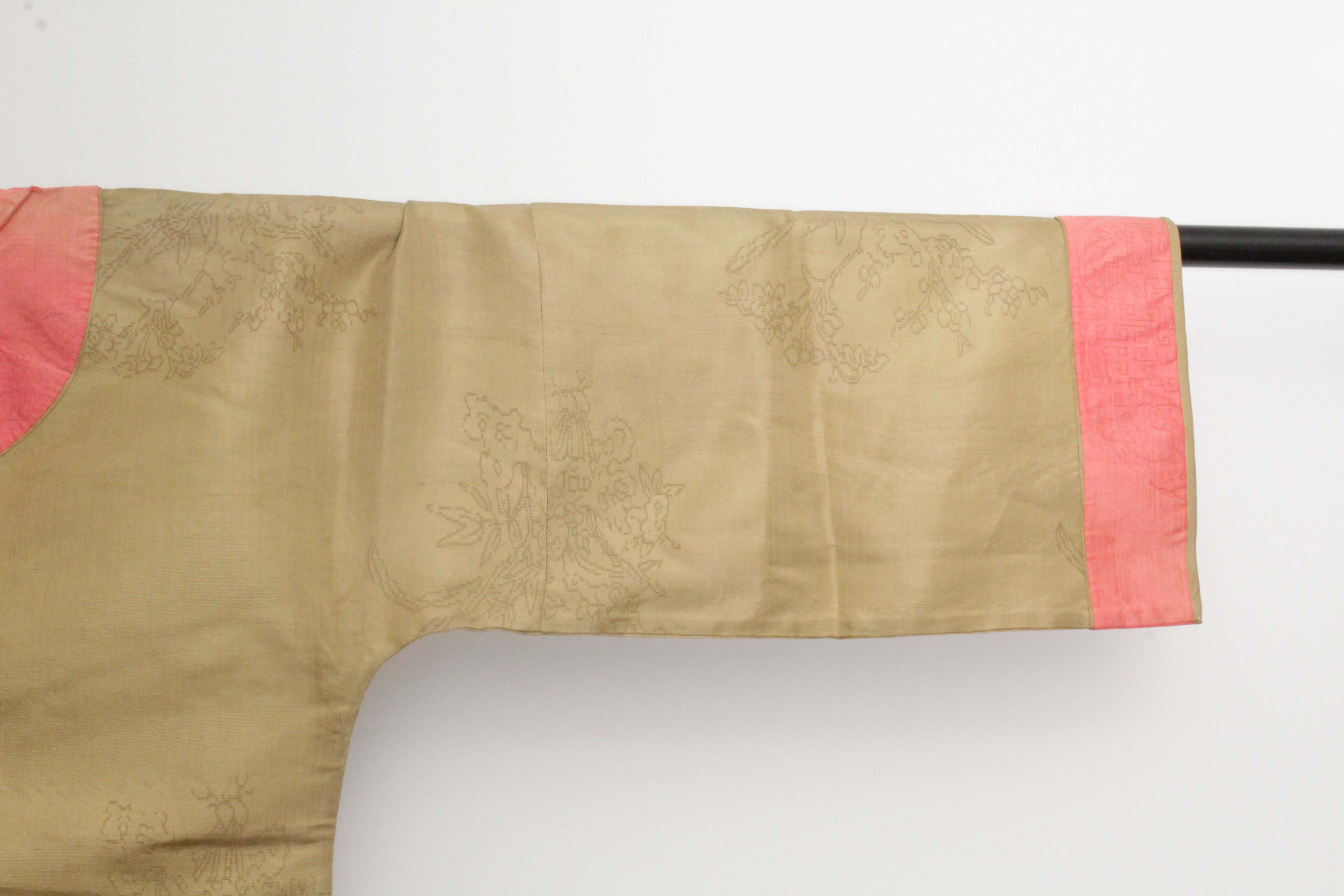 Women's Late 19th Century Antique Chinese Handwoven Silk Damask Long Ao Robe