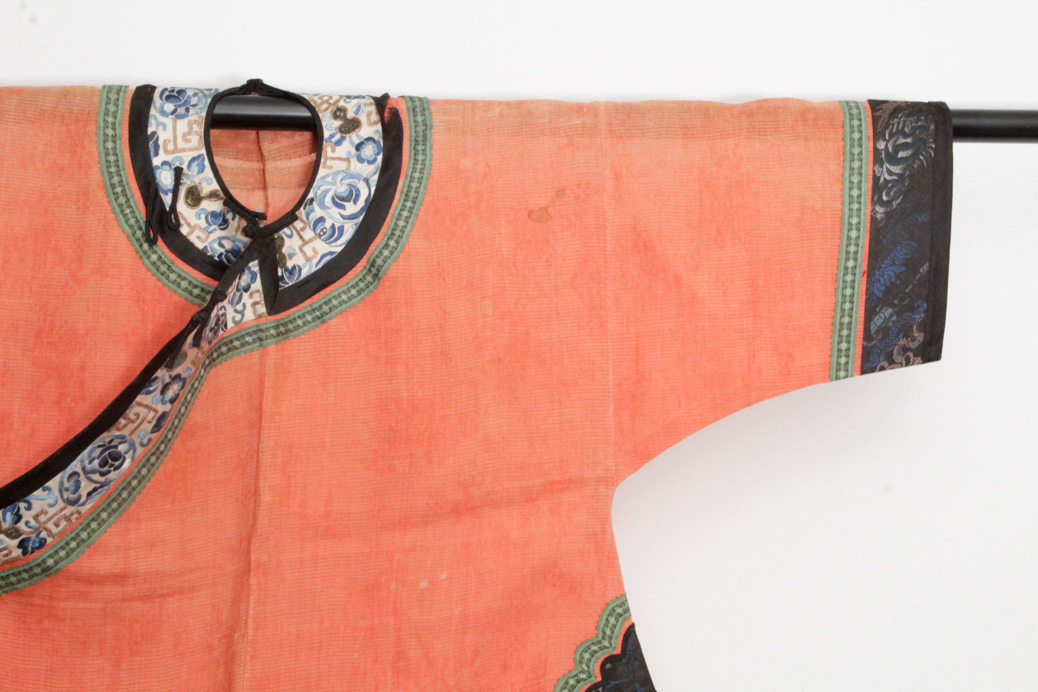 Children's Early 19th Century Chinese Hand Embroidered Silk Gauze Ao Robe