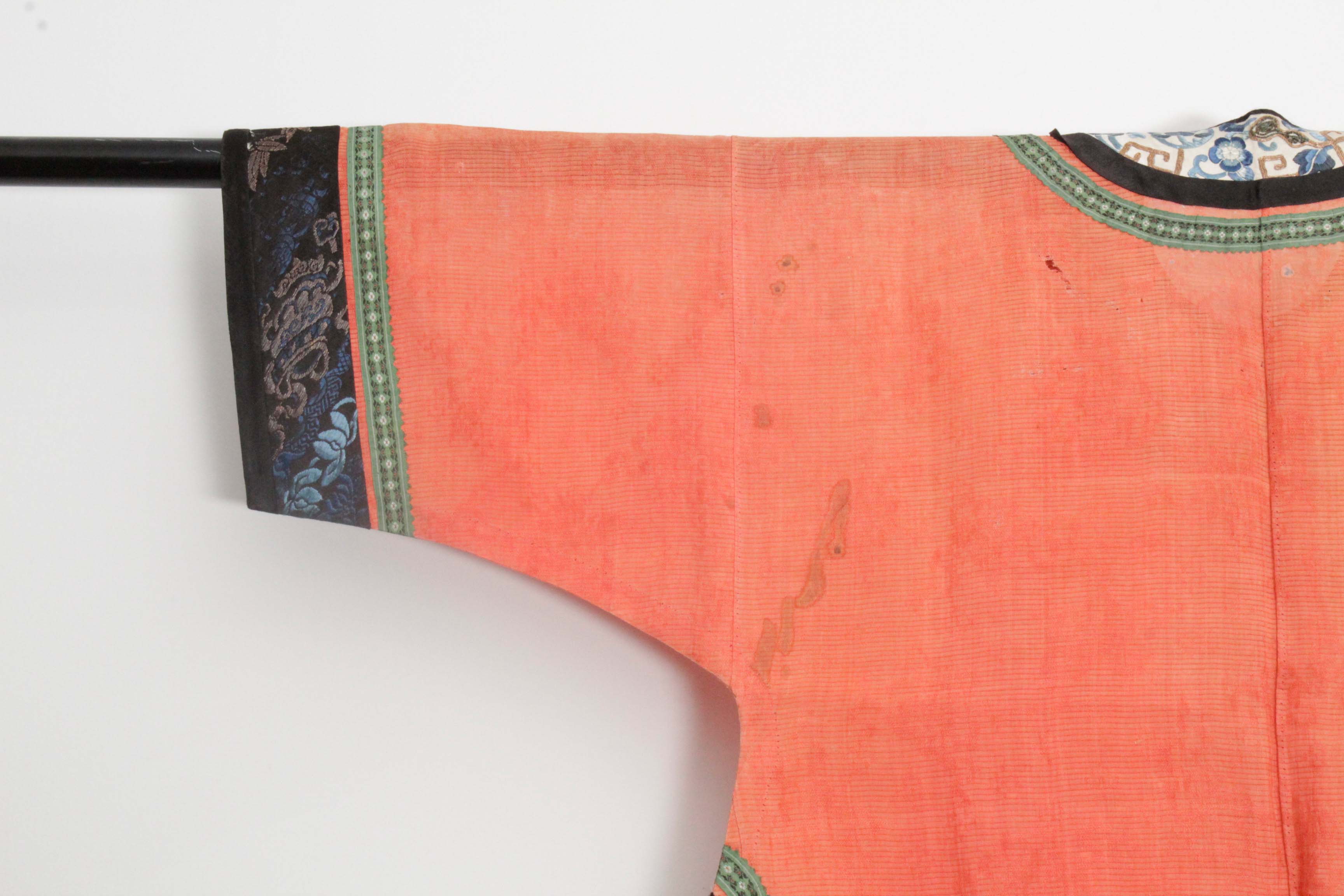 Children's Early 19th Century Chinese Hand Embroidered Silk Gauze Ao Robe