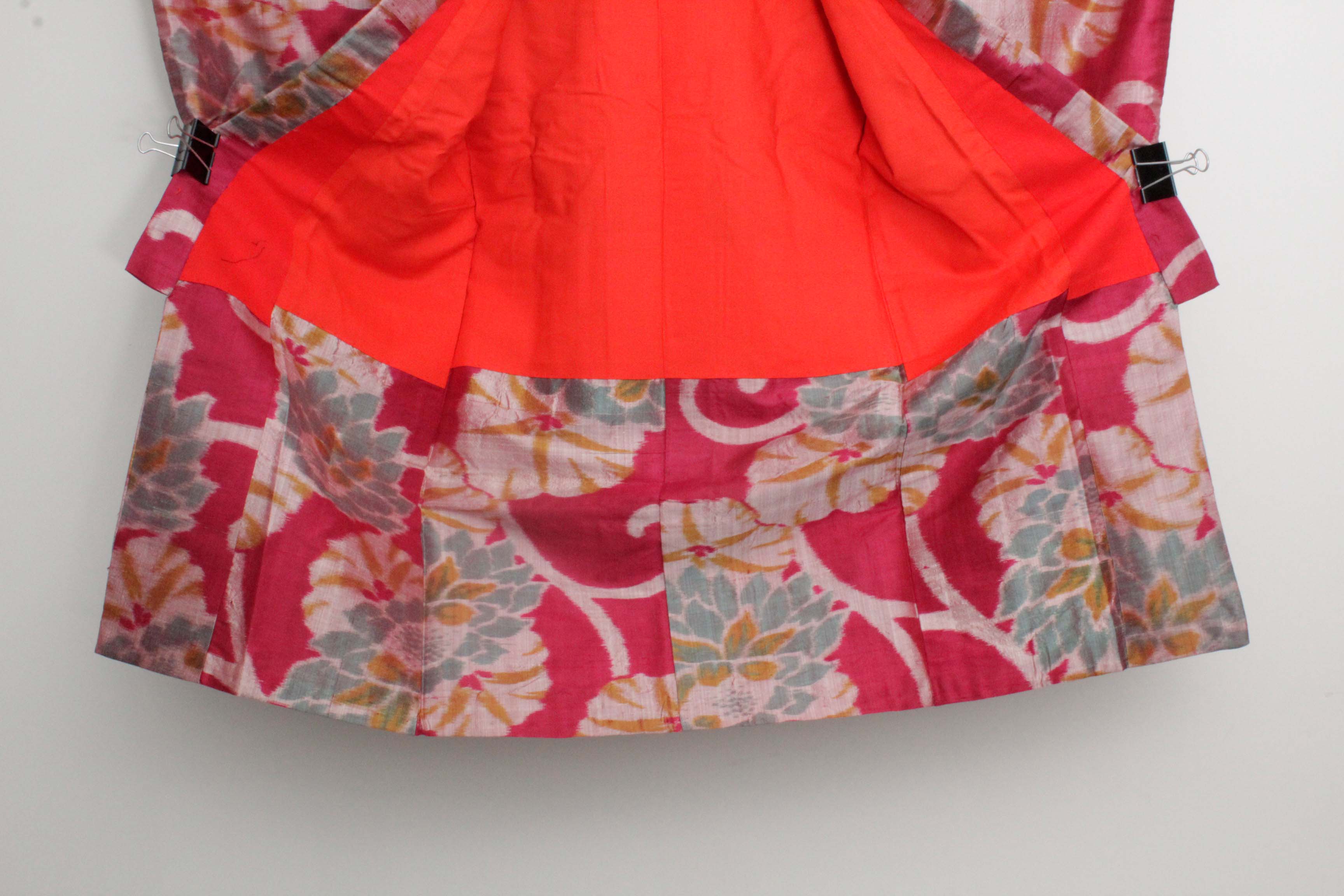 Circa 1910s Antique Handwoven Ikat Meisen Silk Haori Jacket