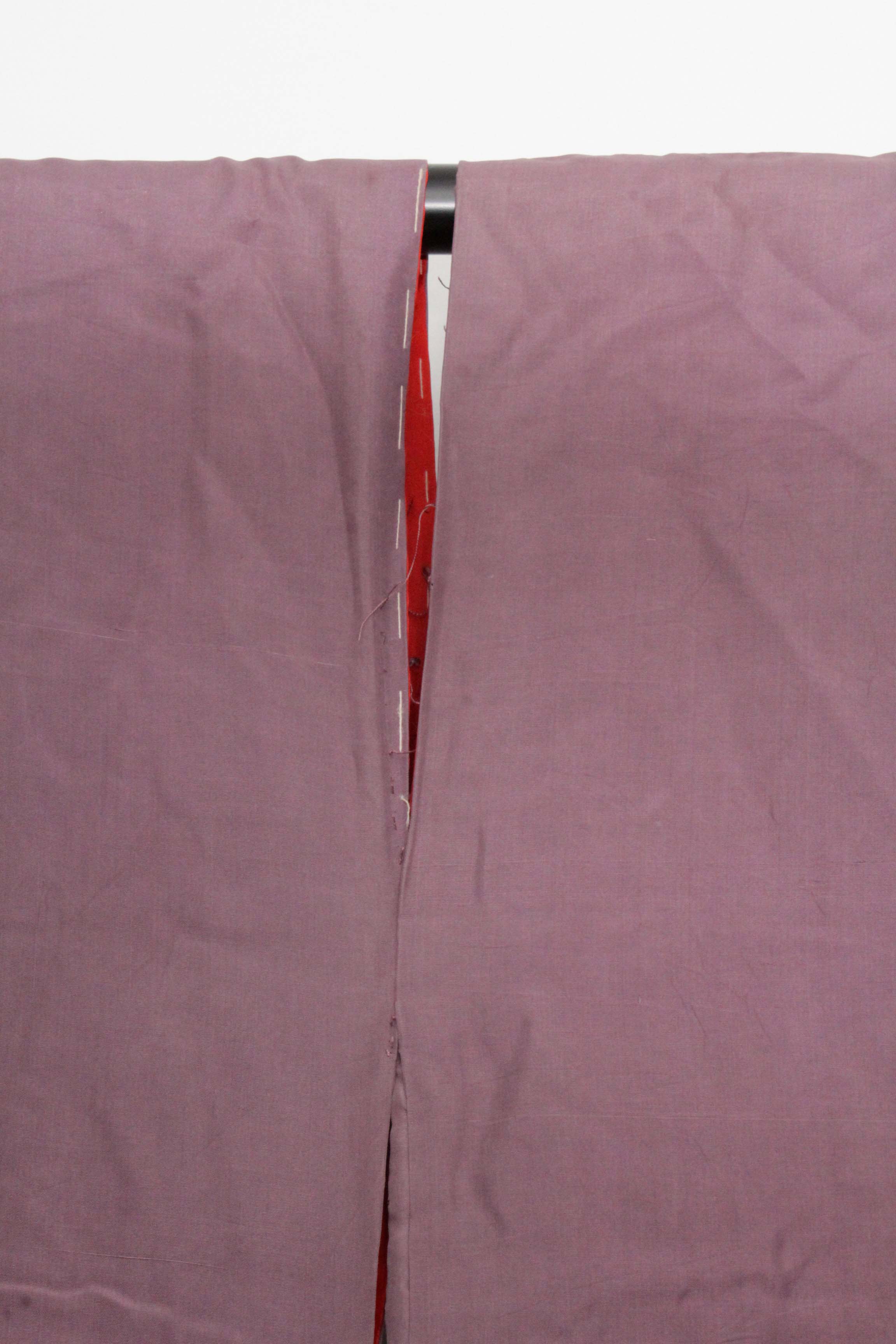 Circa 1880 Antique Handwoven Silk Formal Crested Furisode Kimono