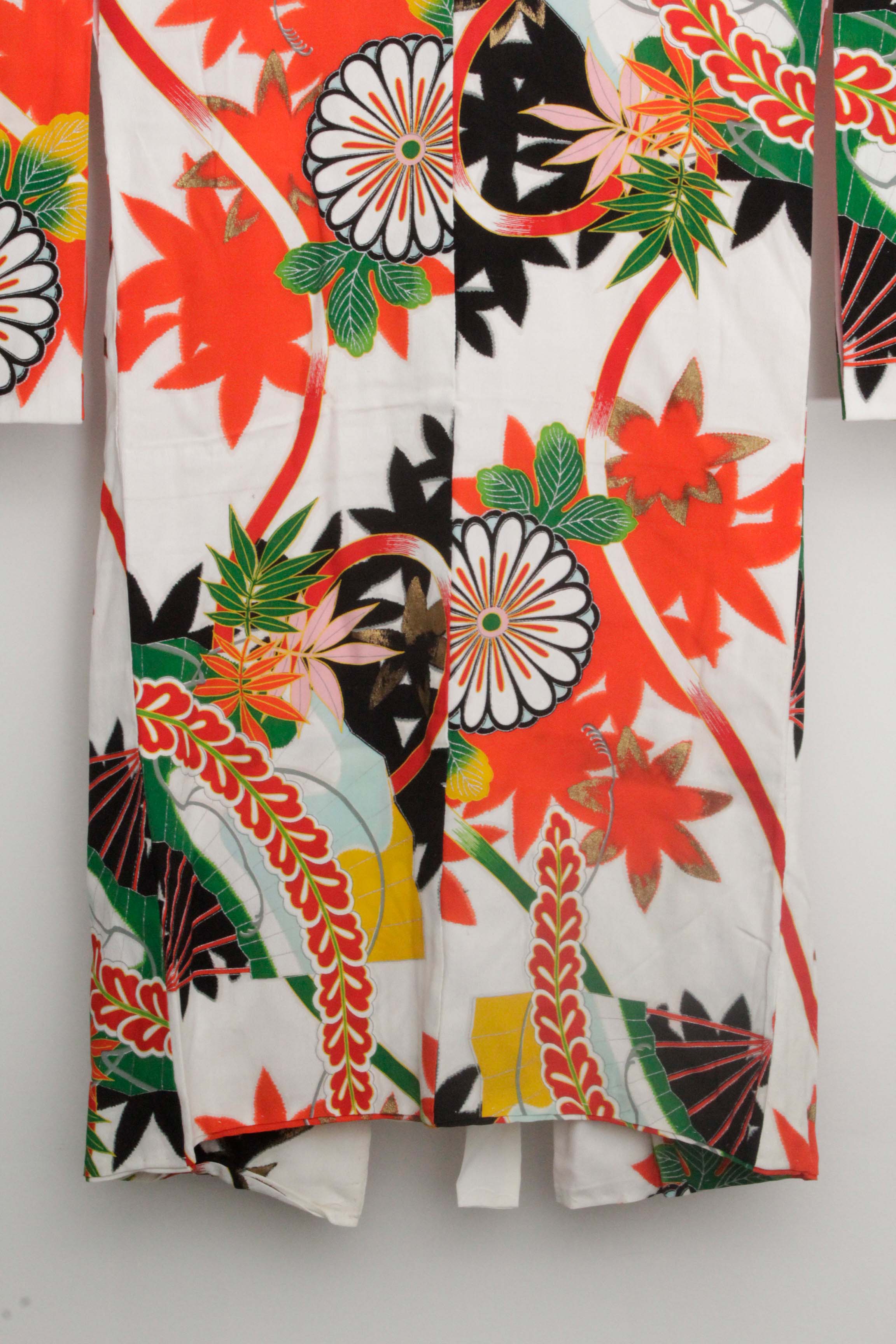 Child's Circa 1940 Vintage Handwoven Silk Crepe Kimono