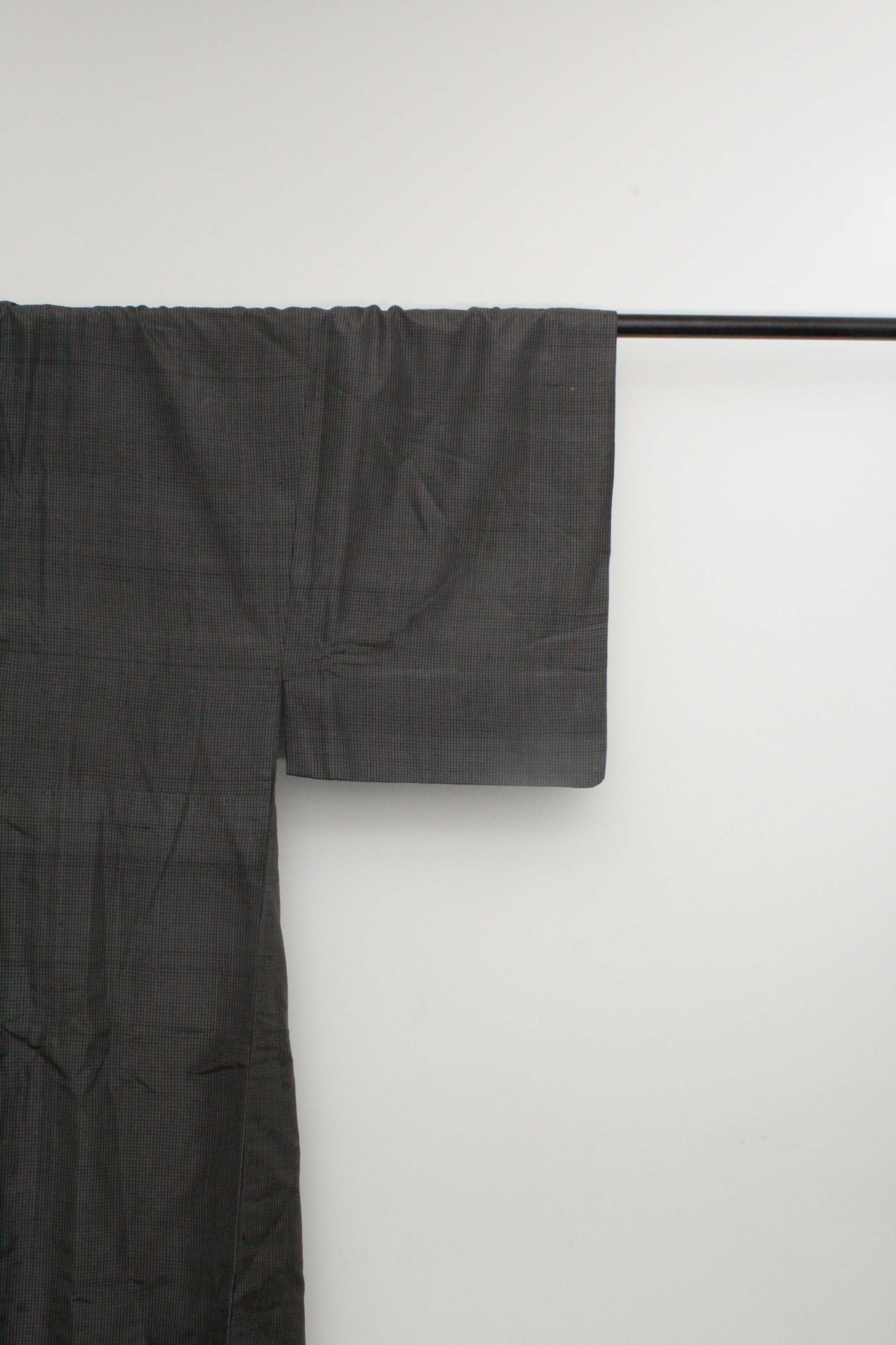 Men's Circa 1920 Vintage Handwoven Ikat Oshima Silk Kimono