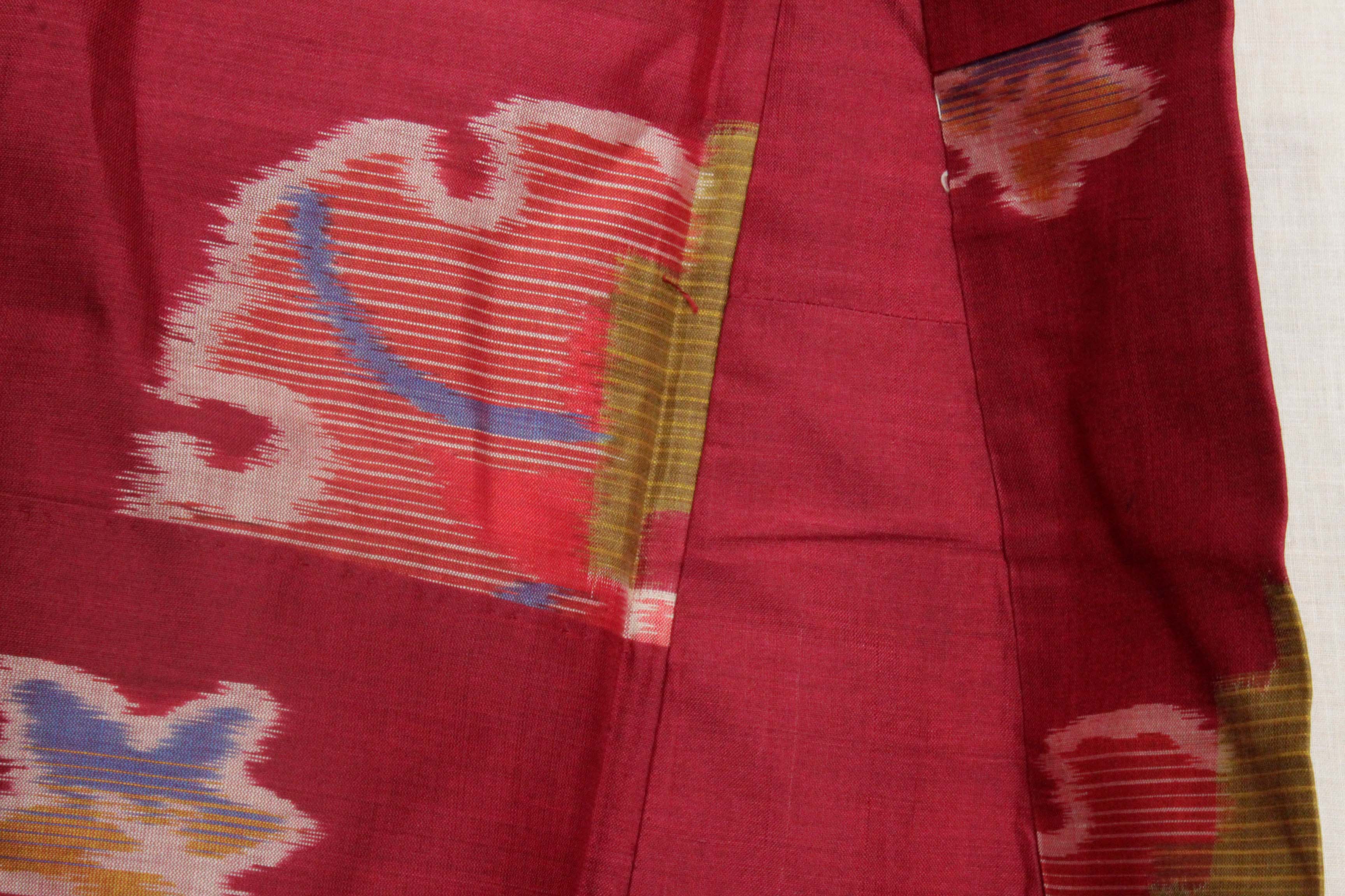 Circa 1910 Antique Handwoven Meisen Silk Kosode Kimono