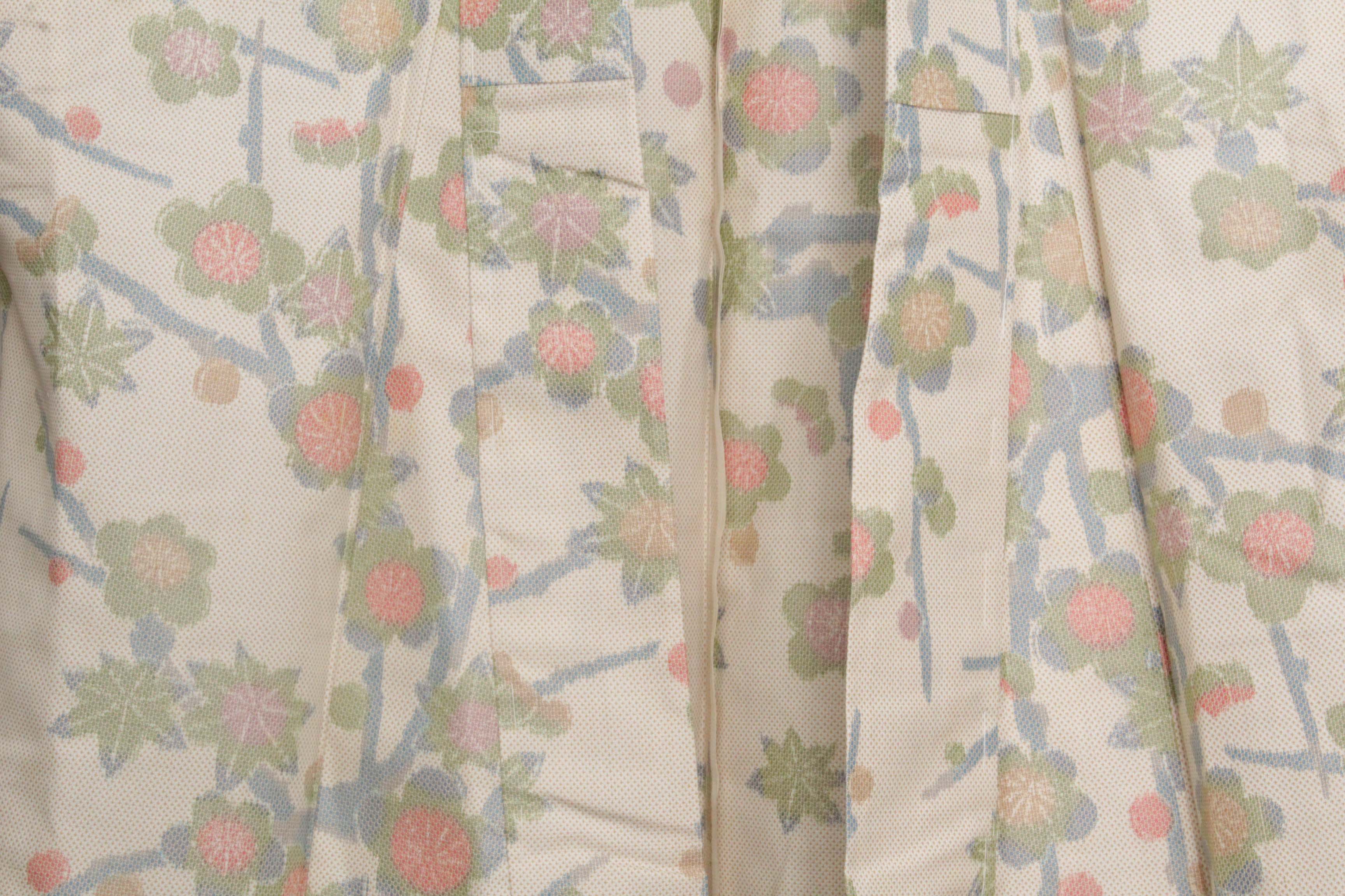 Circa 1950 Vintage Handwoven Oshima Silk Kimono