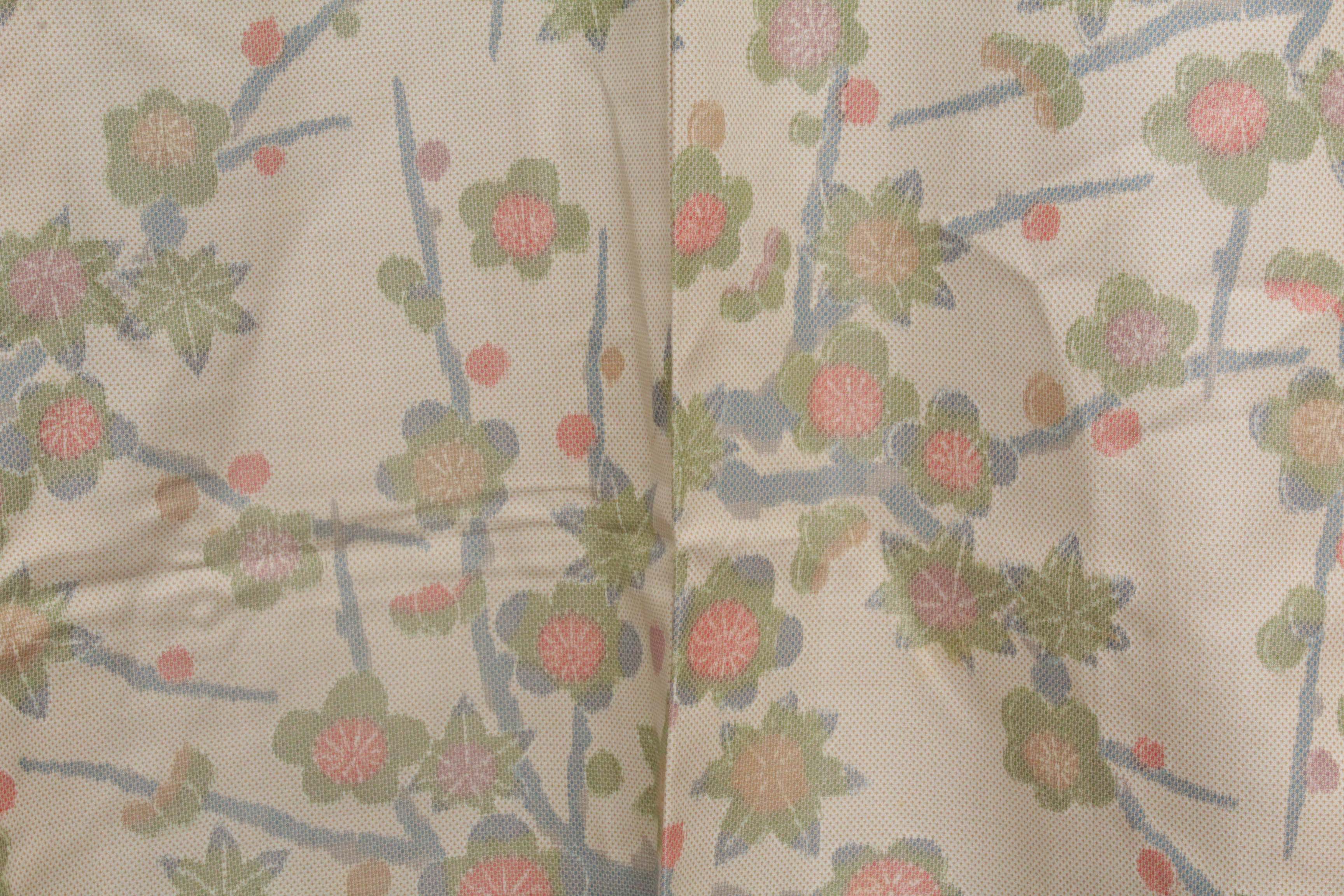 Circa 1950 Vintage Handwoven Oshima Silk Kimono
