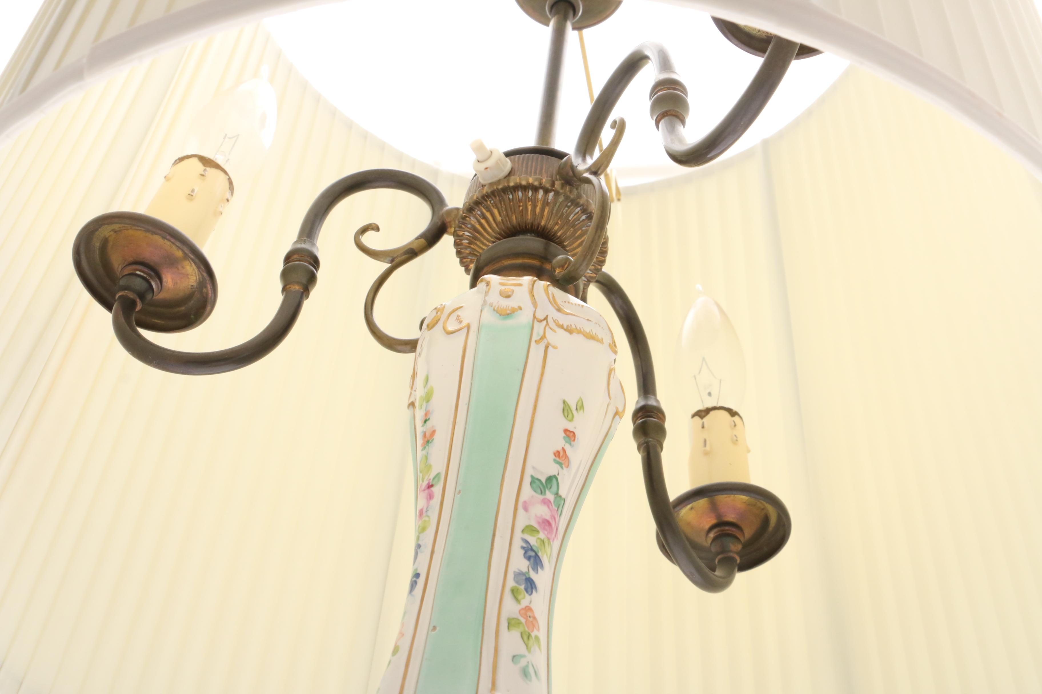 Hand-Painted Porcelain Floor Lamp