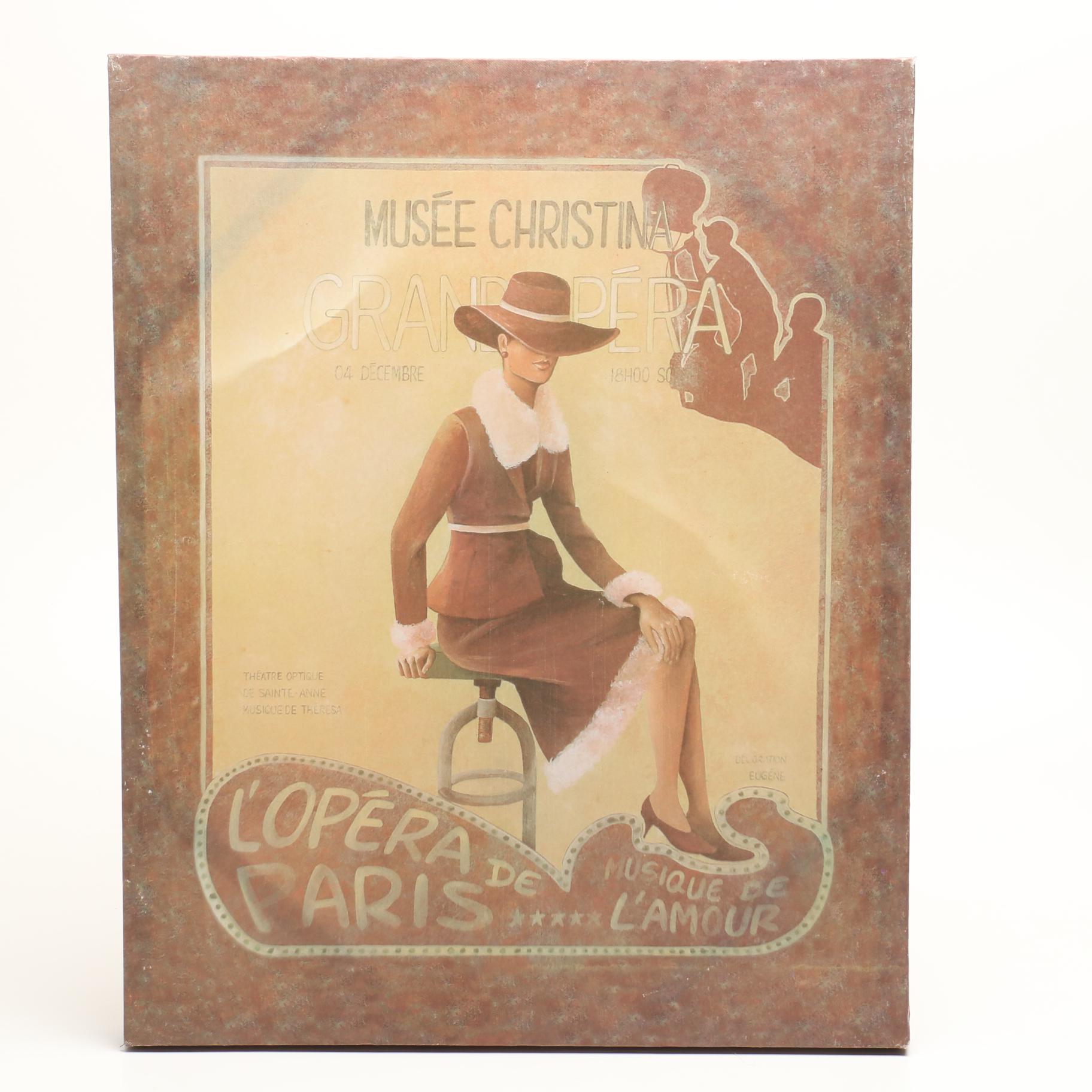 Offset Lithograph after Vintage Advertisement for L'Opera de Paris"