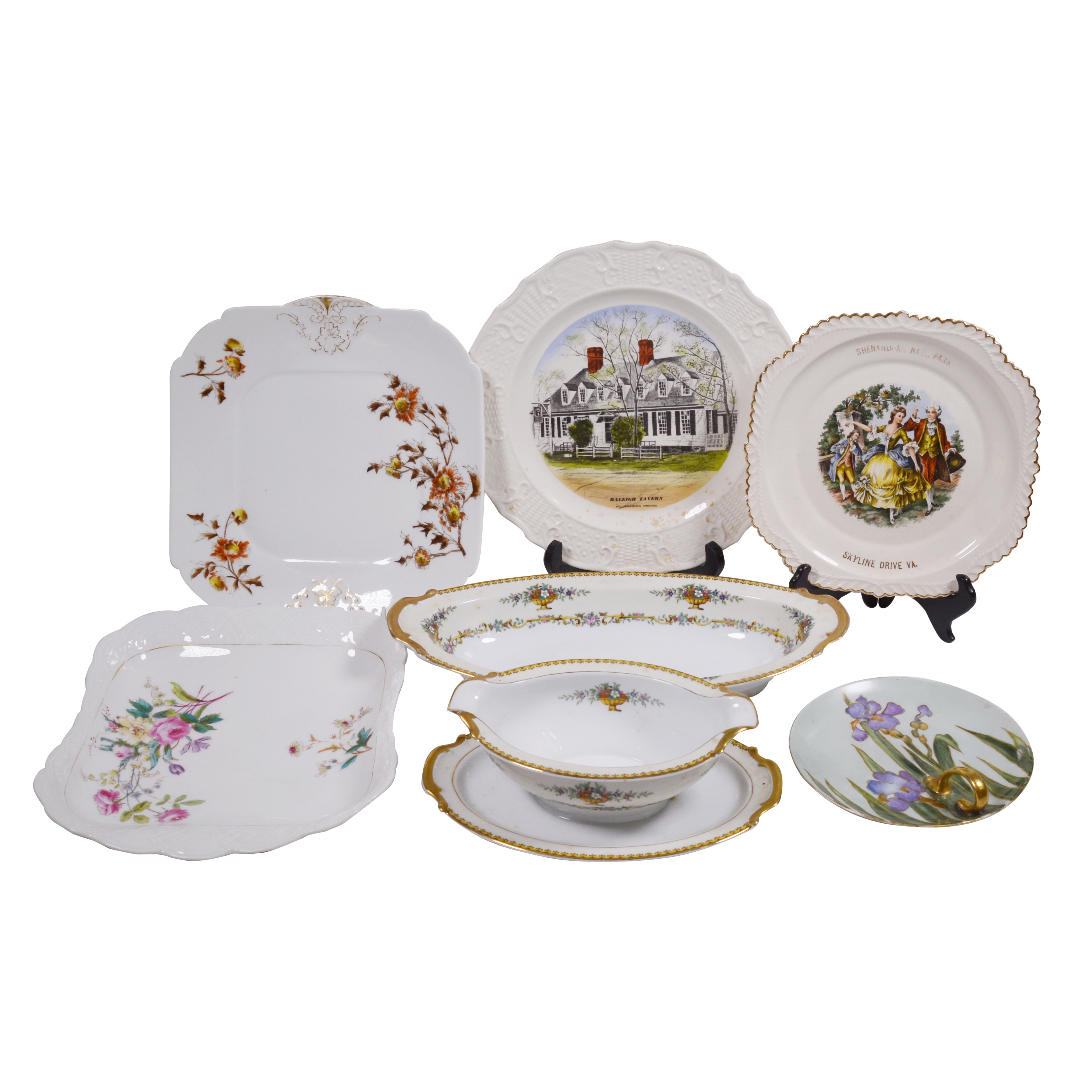 Vintage Porcelain Plate and Bowl Collection