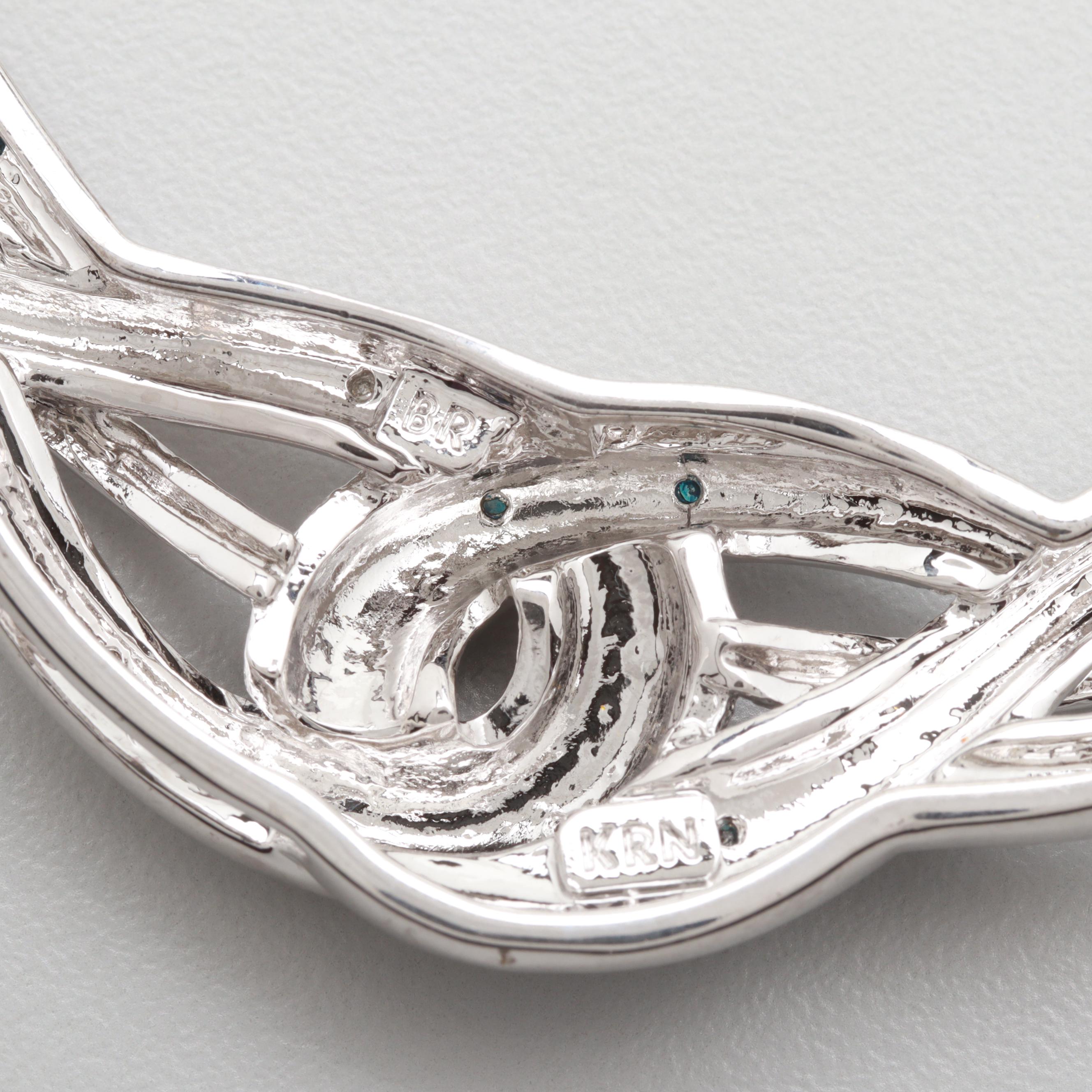 Assortment of Silver Tone Diamond Jewelry