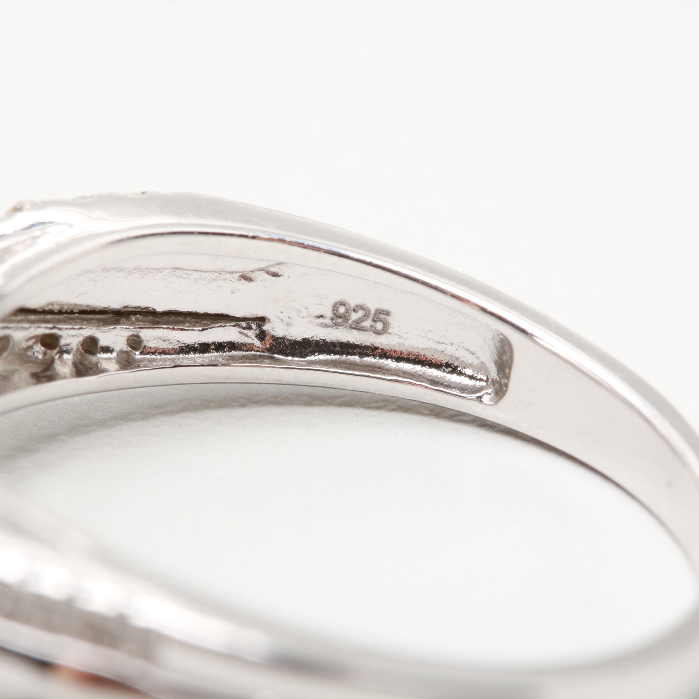 Sterling Silver Diamond Bridal Ring Set