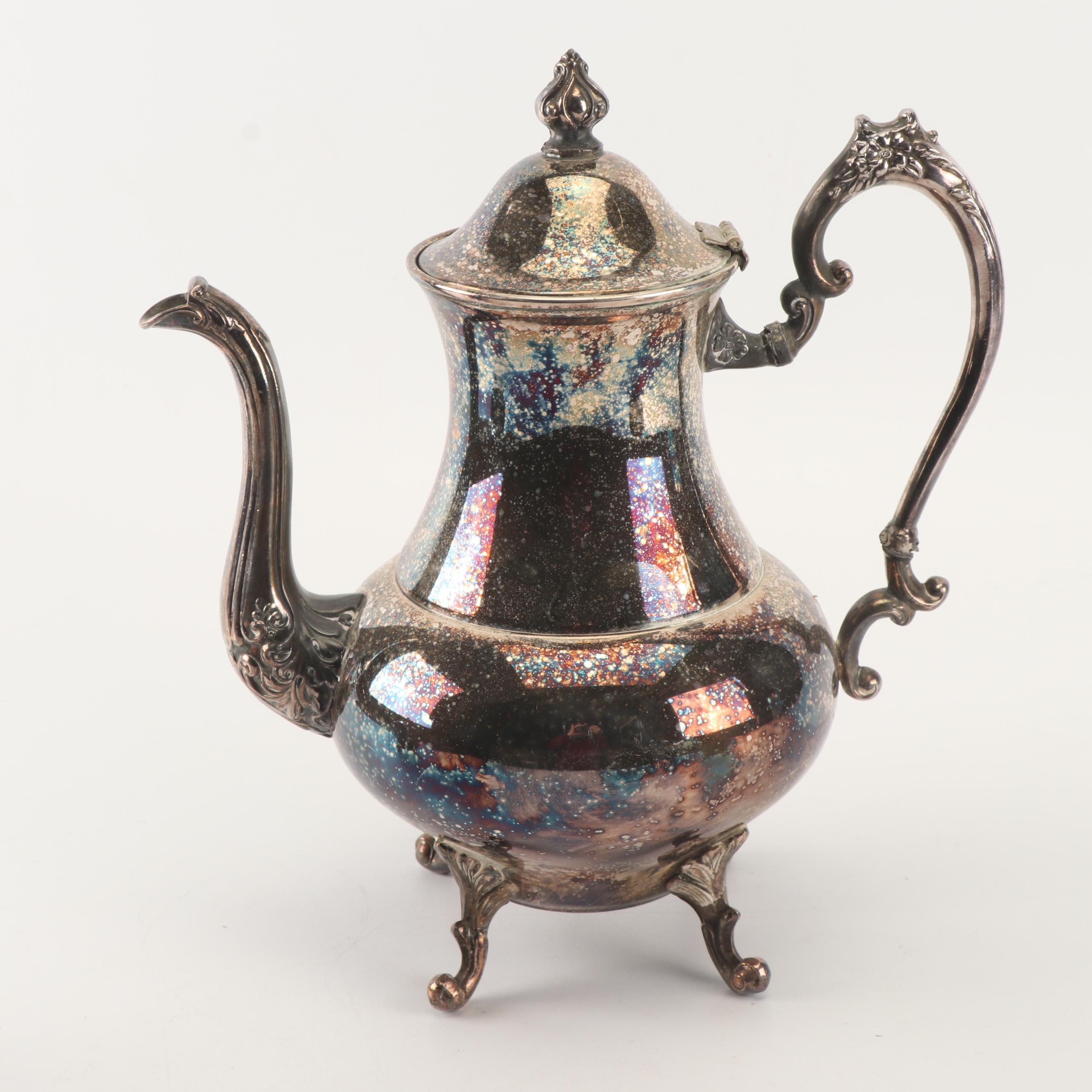 Sheridan Silver Co. Three-Piece Silver Plate Coffee Set, Mid-Century