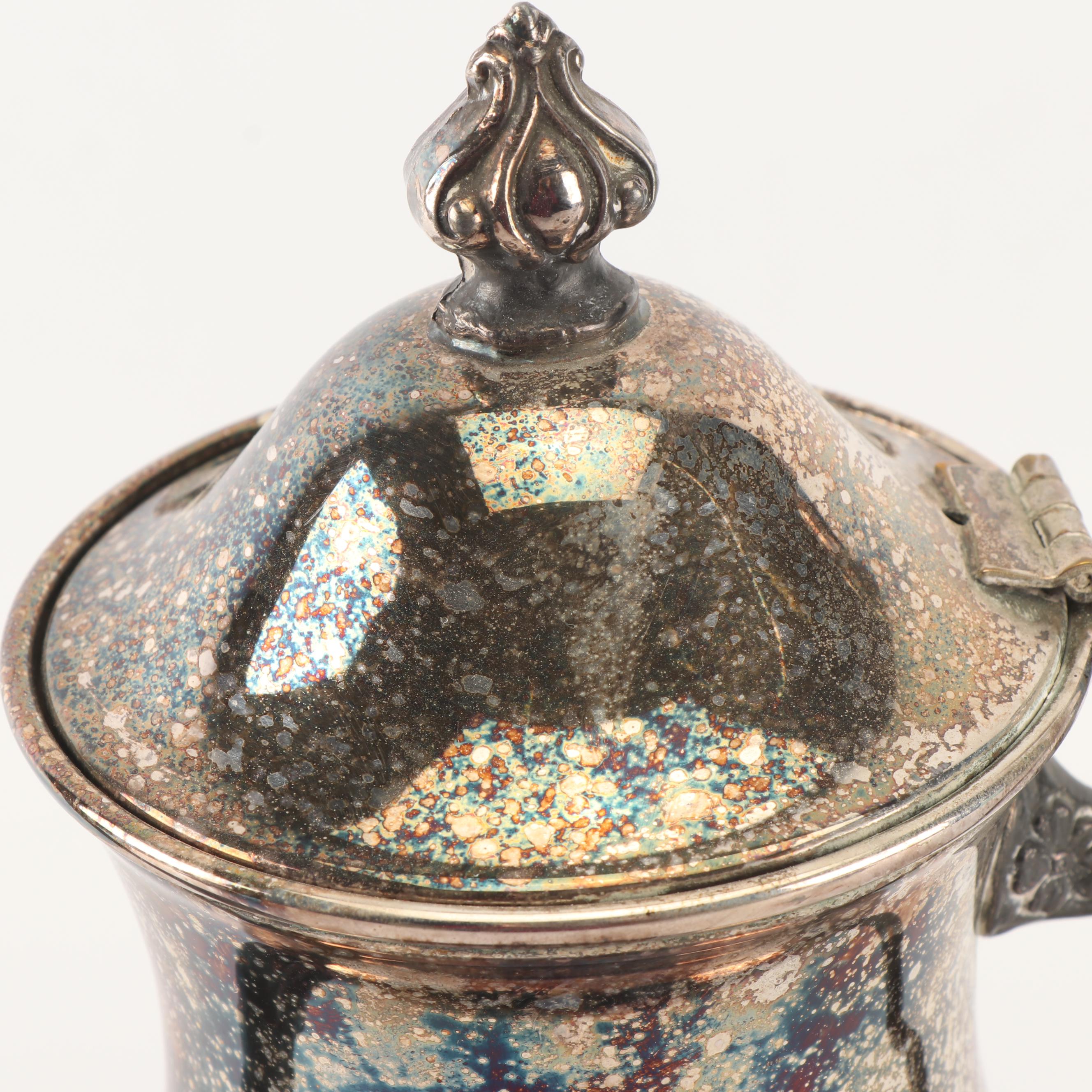 Sheridan Silver Co. Three-Piece Silver Plate Coffee Set, Mid-Century