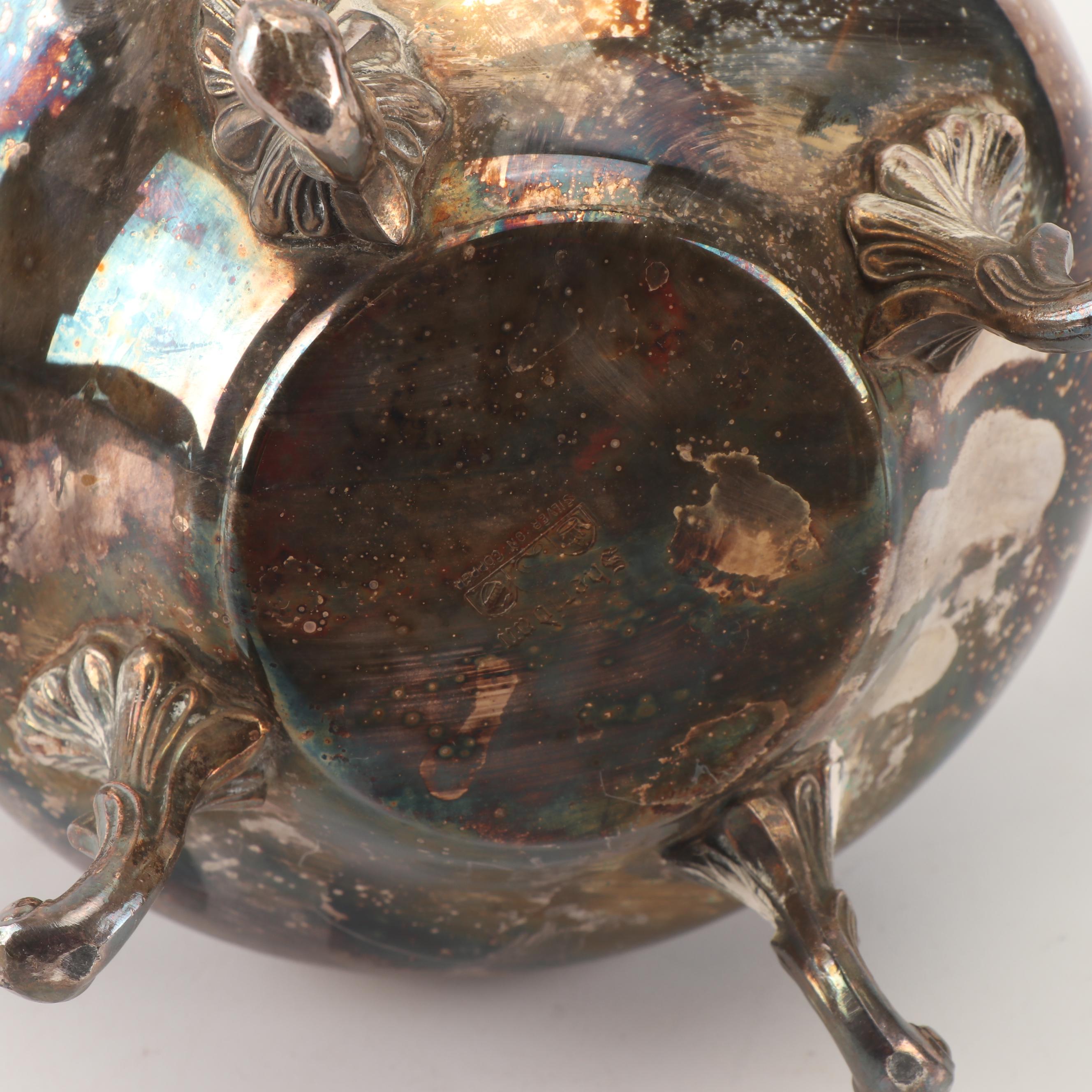 Sheridan Silver Co. Three-Piece Silver Plate Coffee Set, Mid-Century