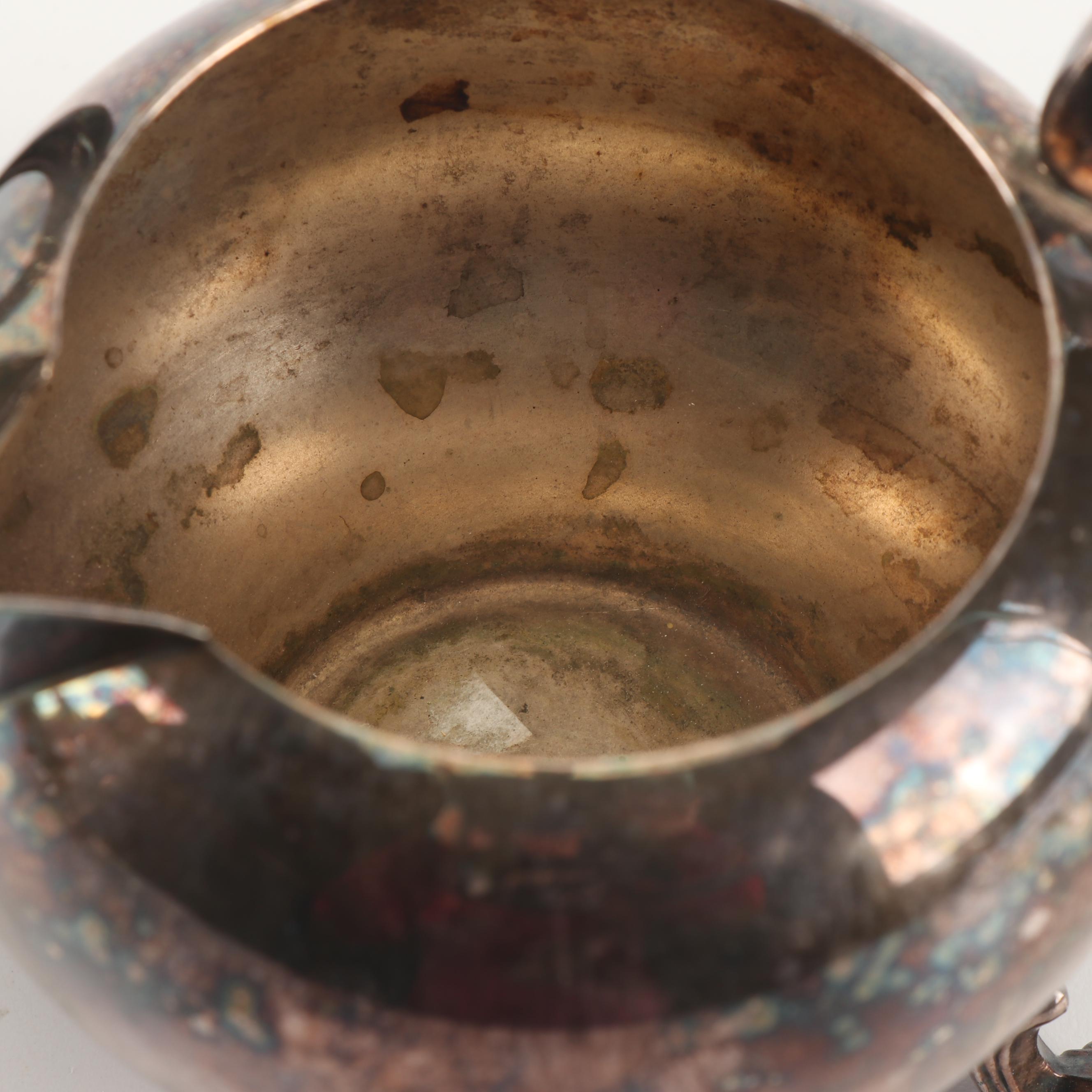 Sheridan Silver Co. Three-Piece Silver Plate Coffee Set, Mid-Century