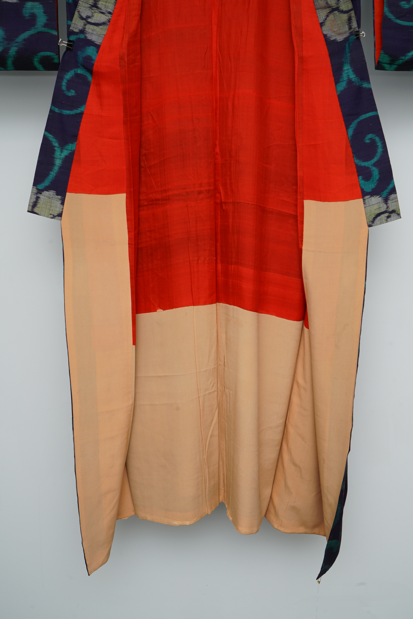 Circa 1925 Vintage Handwoven Ikat Meisen Silk Kimono