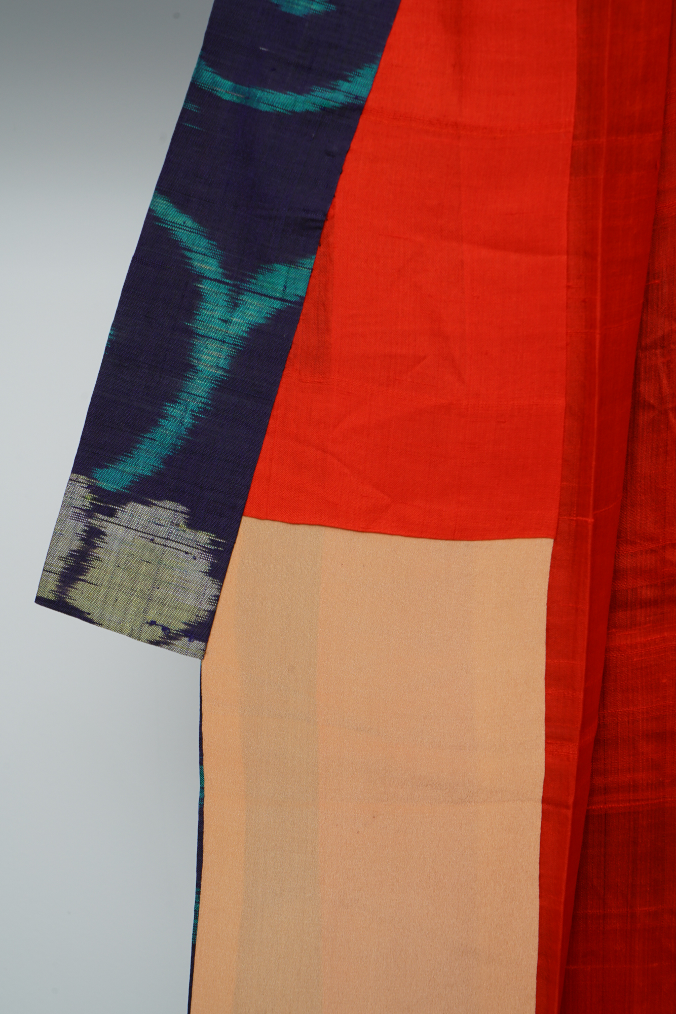 Circa 1925 Vintage Handwoven Ikat Meisen Silk Kimono