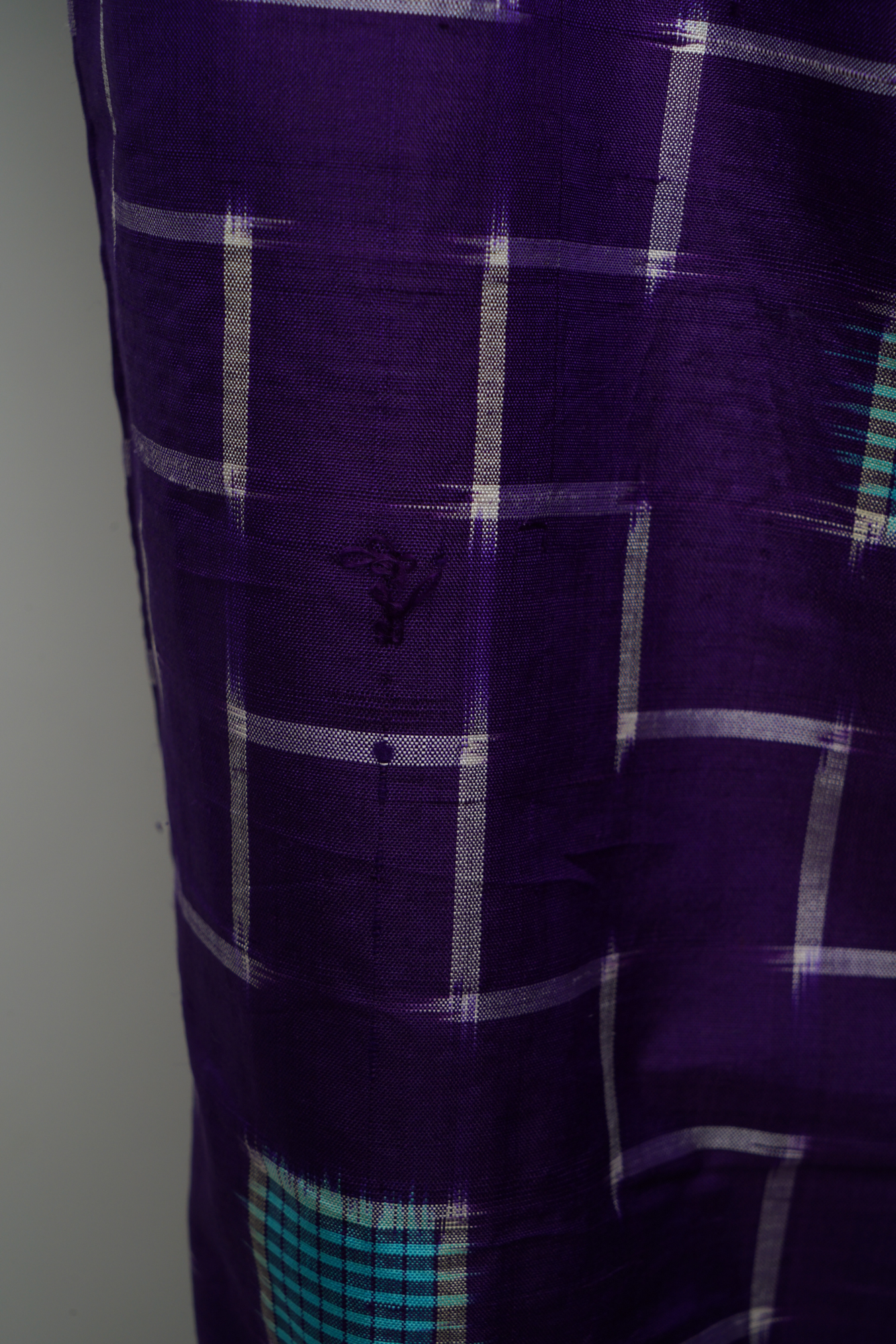 Circa 1915 Antique Handwoven Kasuri Ikat Silk Kosode Kimono