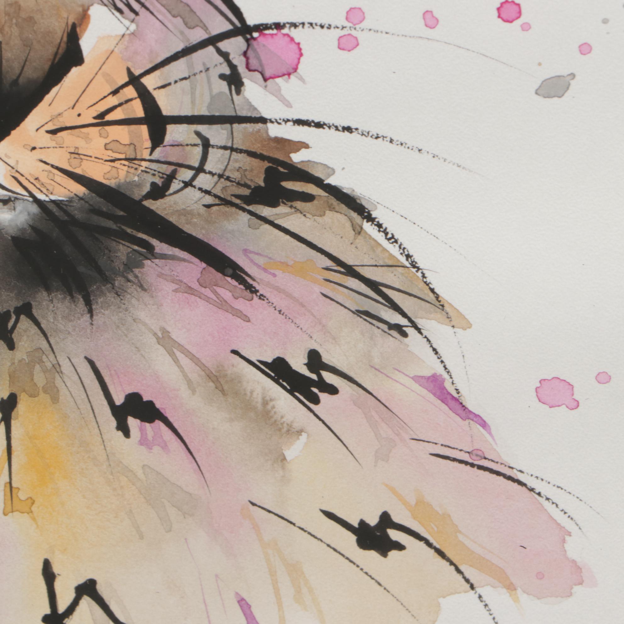 Angor Contemporary Gouache and Watercolor Rabbit Illustration