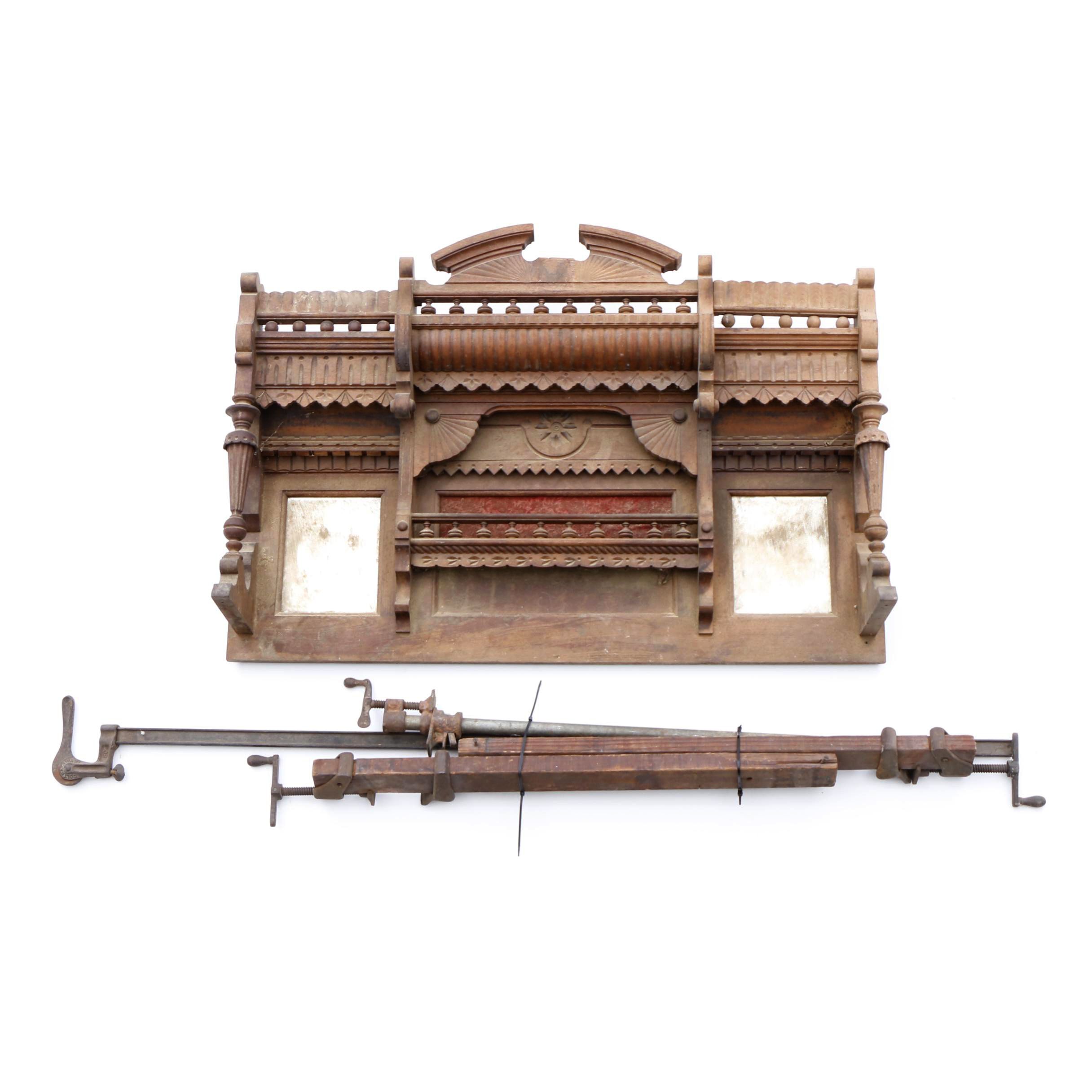 Eastlake Organ Top with Twin Mirrors