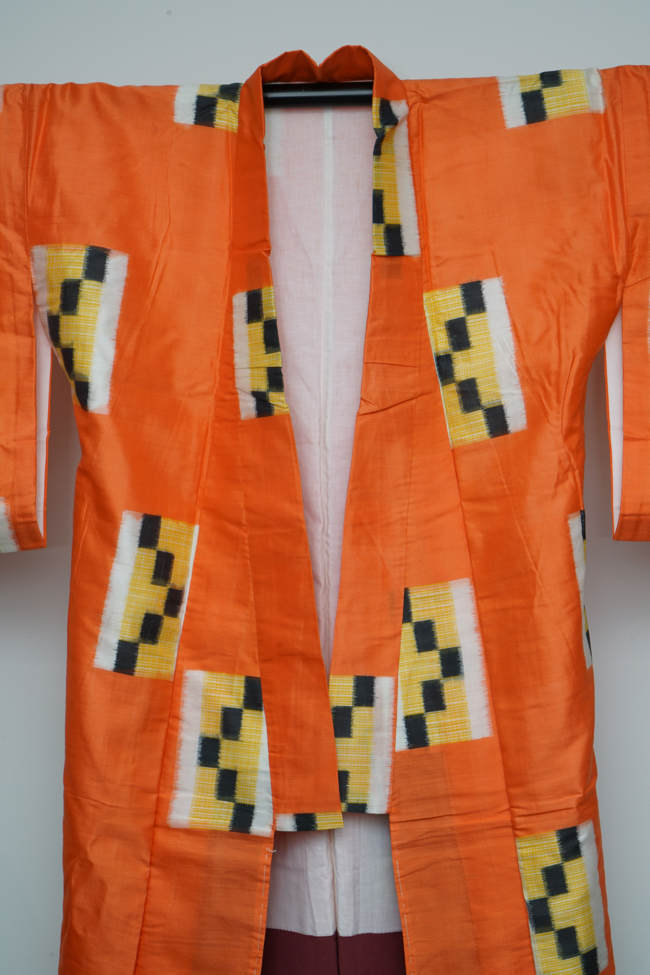 Circa 1935 Vintage Japanese Handwoven Ikat Silk Kimono