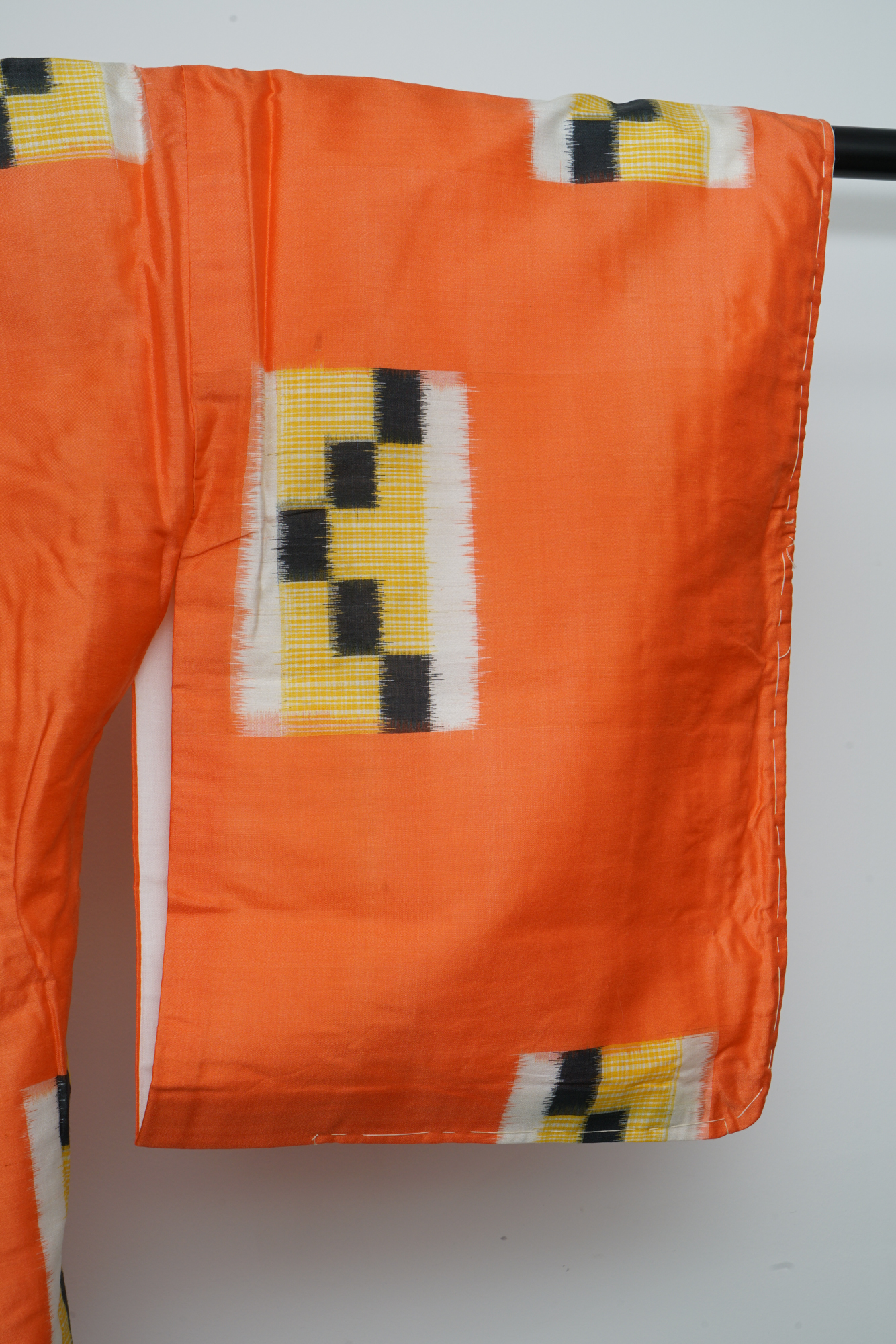 Circa 1935 Vintage Japanese Handwoven Ikat Silk Kimono