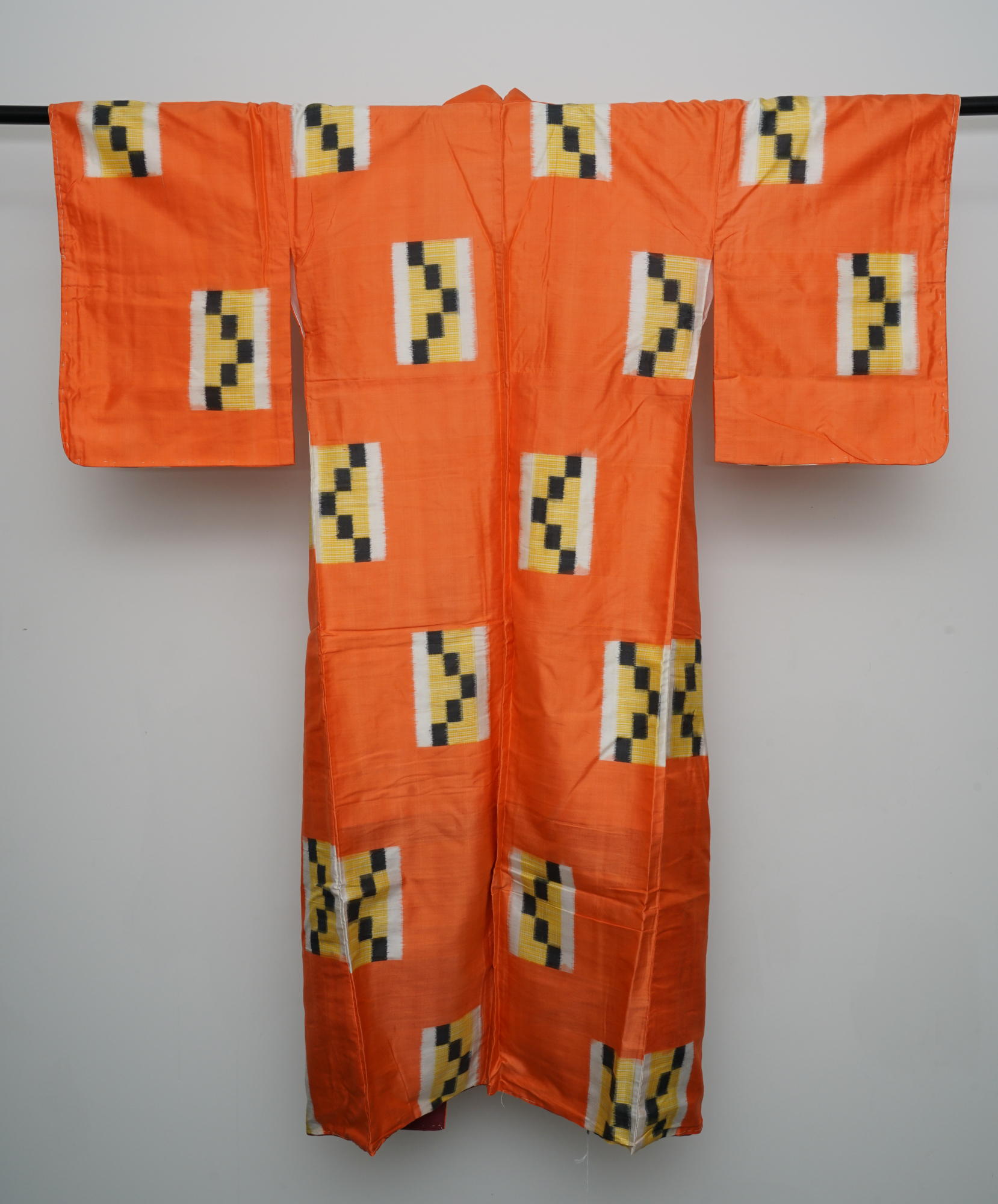 Circa 1935 Vintage Japanese Handwoven Ikat Silk Kimono