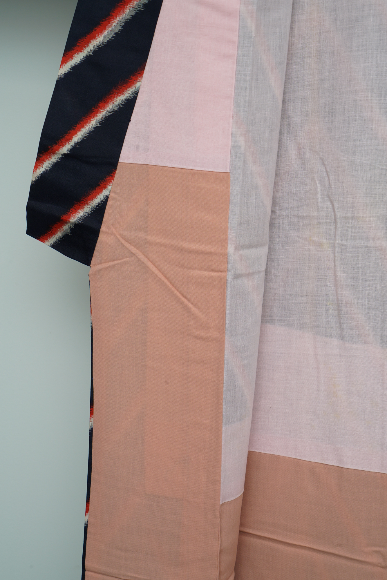 Circa 1930 Vintage Handwoven Kasuri Ikat Silk Kimono