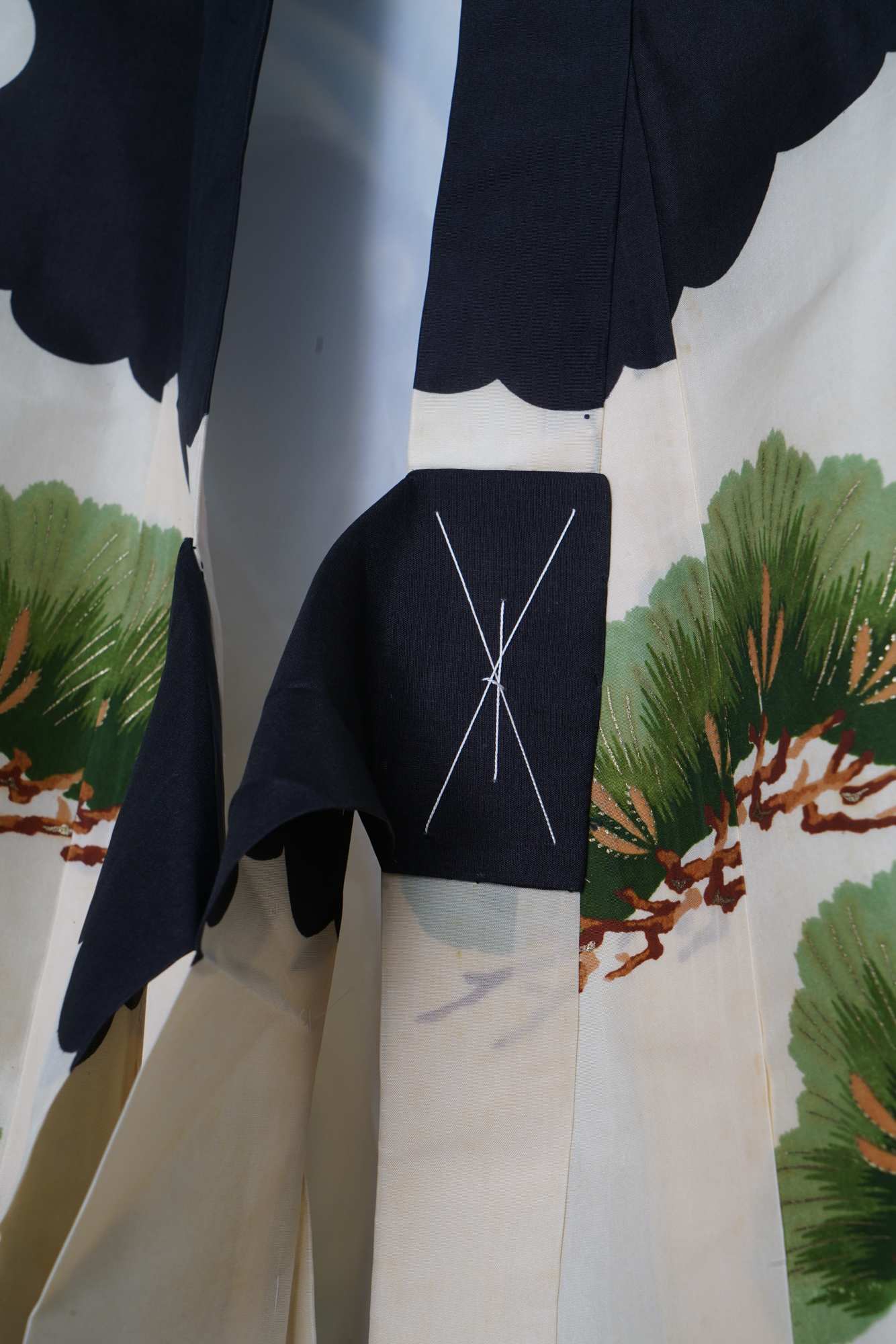 Boys' 1870 Antique Handwoven Silk Ceremonial Crested Miyamairi Infant Kimono