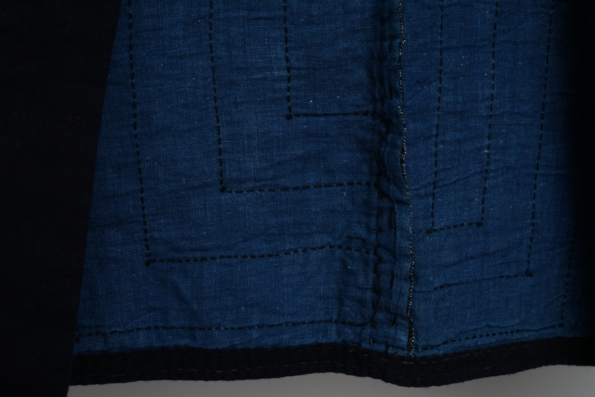 Men's Circa 1890 Antique Handwoven Ikat Cotton Patchwork Noragi Jacket