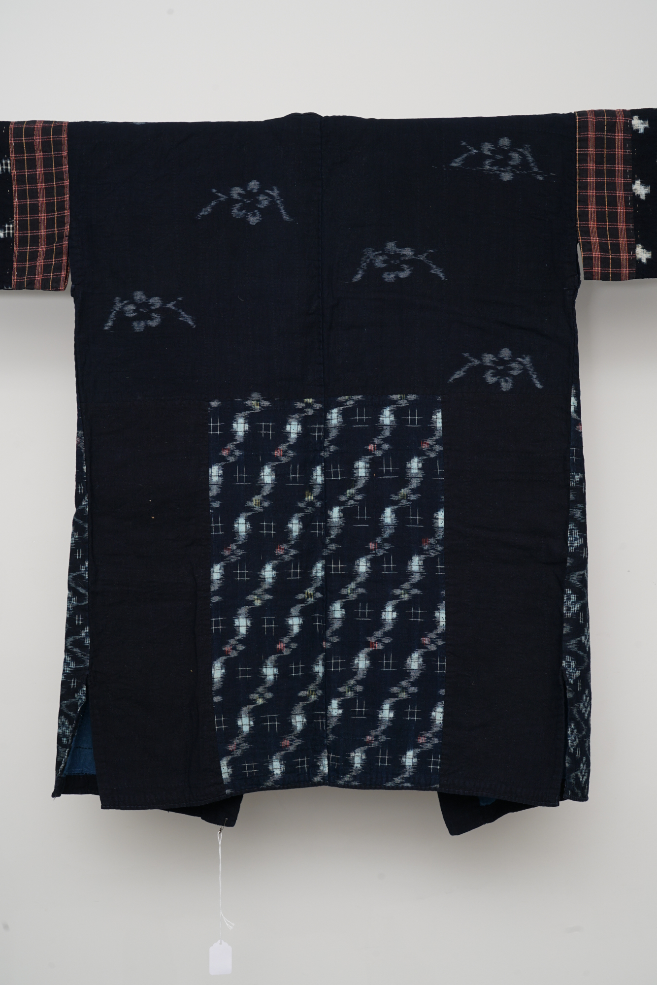 Men's Circa 1890 Antique Handwoven Ikat Cotton Patchwork Noragi Jacket