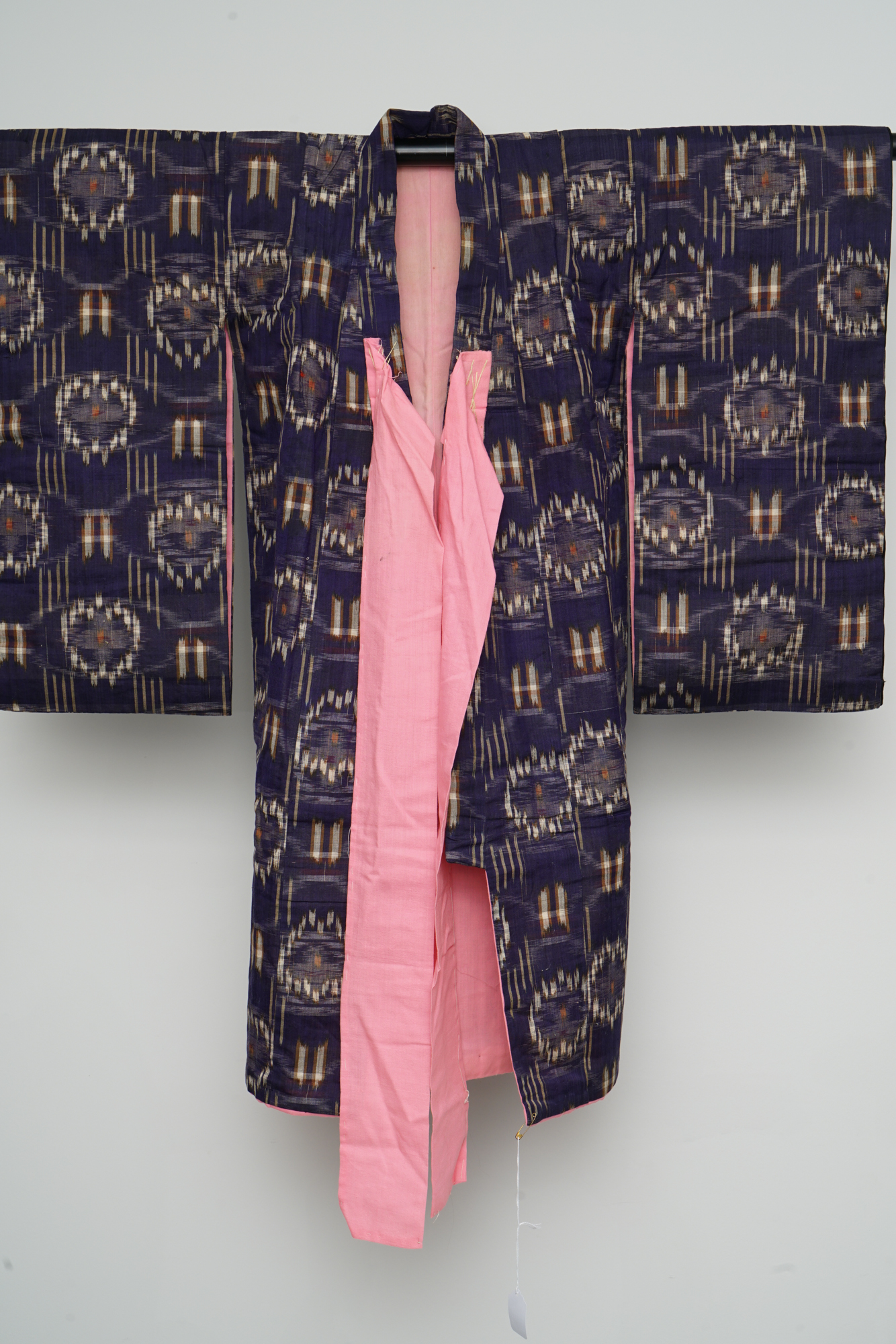 Girl's Circa 1900 Antique Handwoven Silk Ikat Kimono