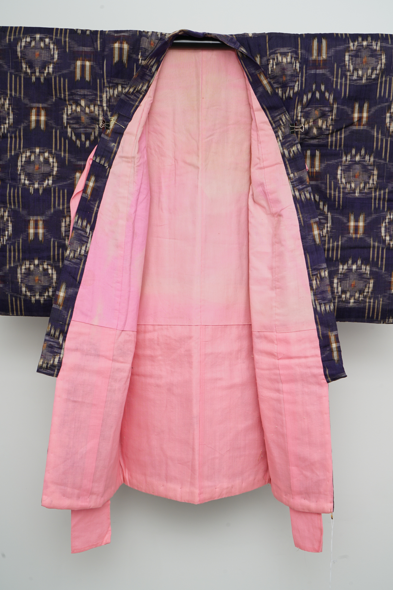 Girl's Circa 1900 Antique Handwoven Silk Ikat Kimono