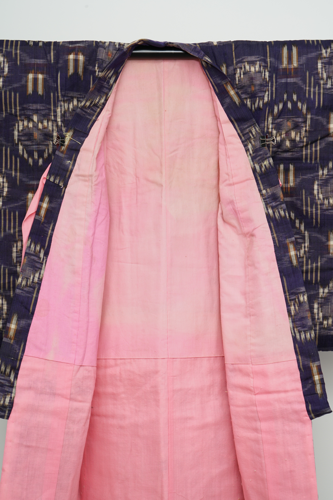 Girl's Circa 1900 Antique Handwoven Silk Ikat Kimono