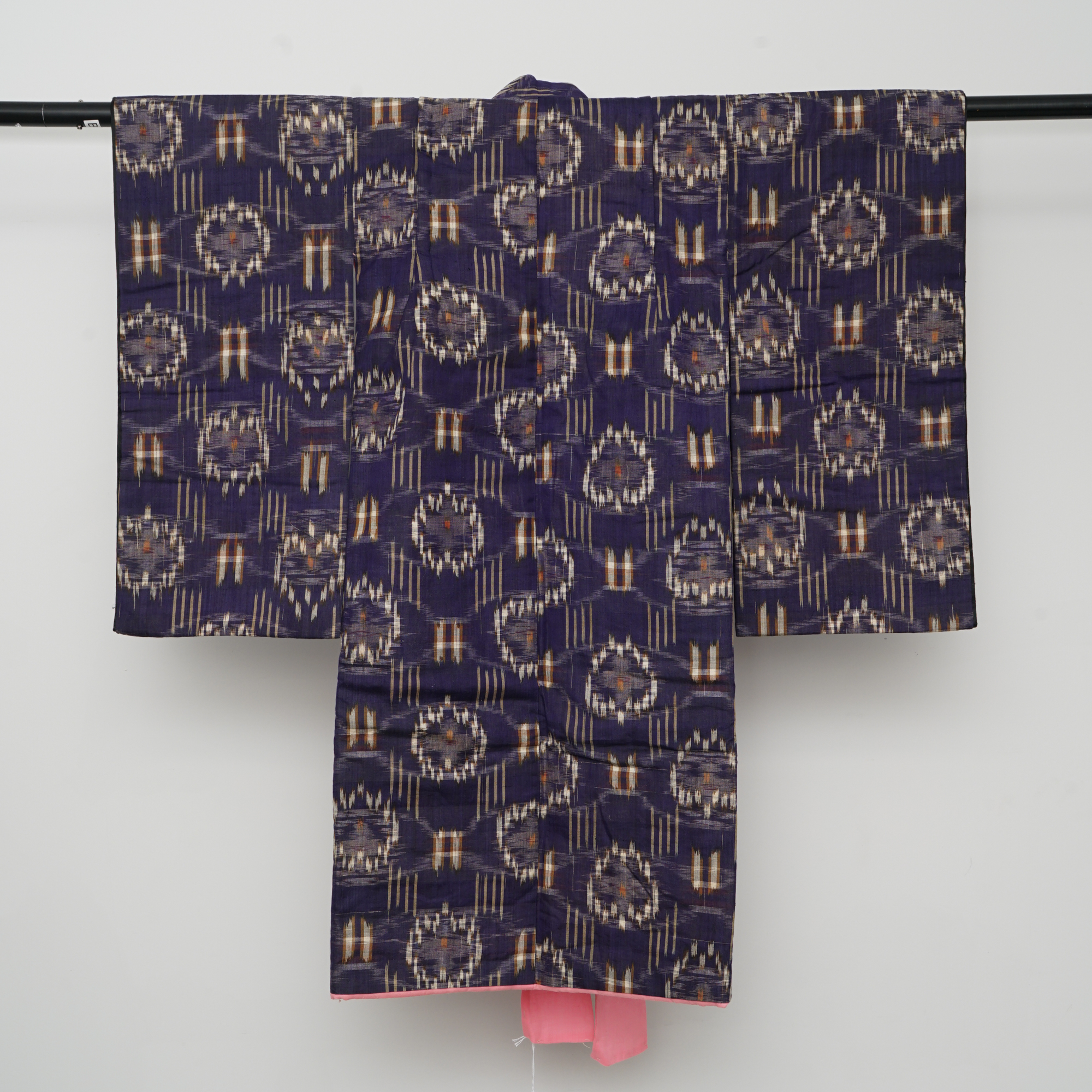 Girl's Circa 1900 Antique Handwoven Silk Ikat Kimono
