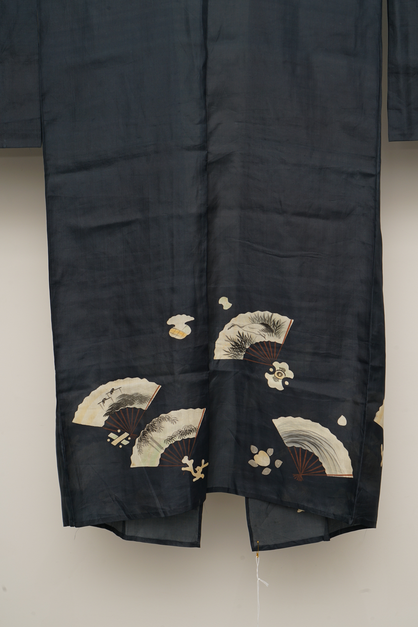 Circa 1880 Meiji Period Handwoven Silk Formal Crested Miyamairi Infant Kimono