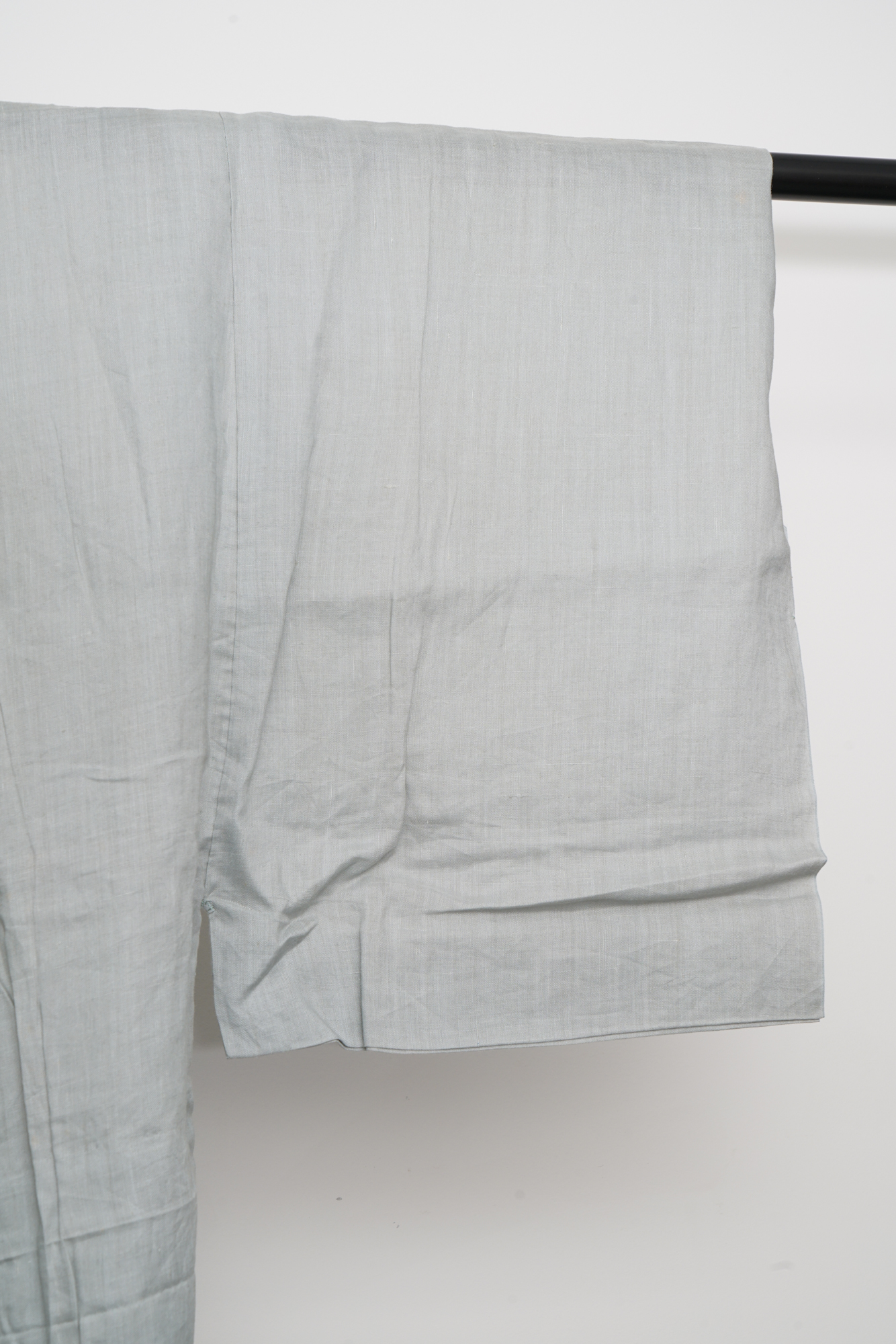 Men's Circa 1880s Handwoven Hemp Nagajuban Under Kimono