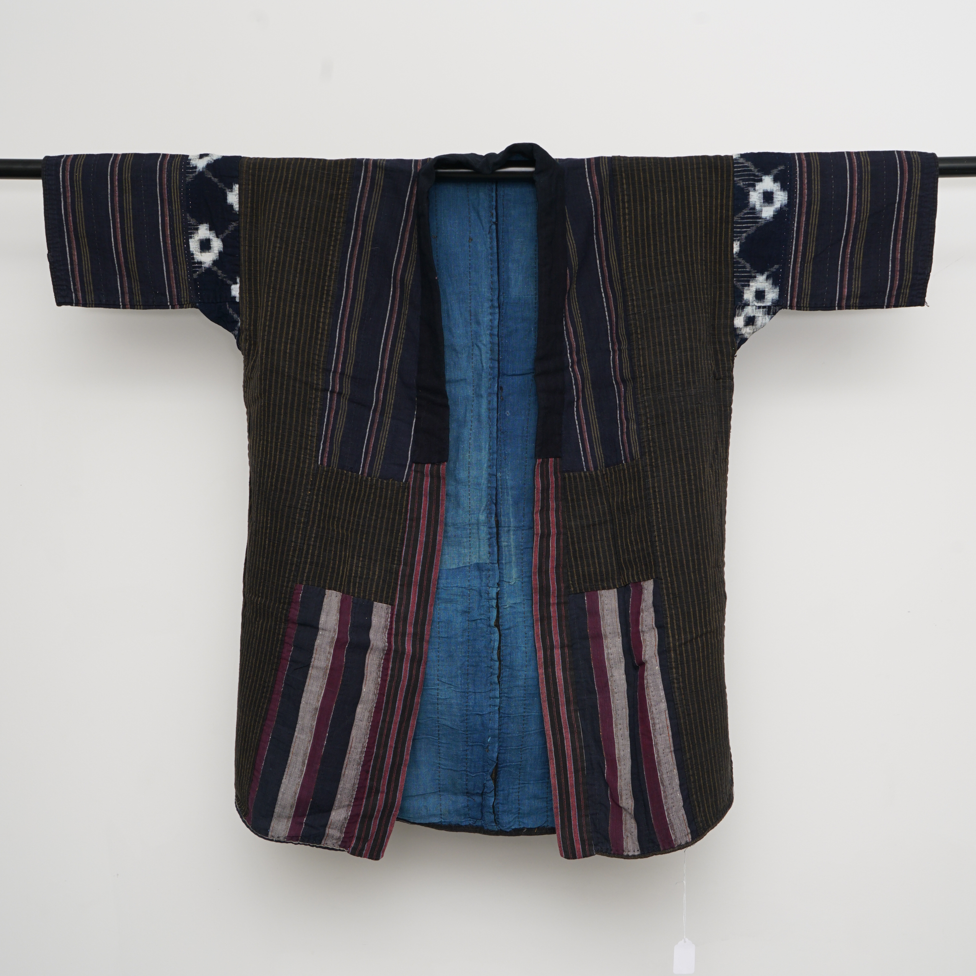 Men's Circa 1890s Antique Handwoven Cotton Patchwork Noragi Jacket