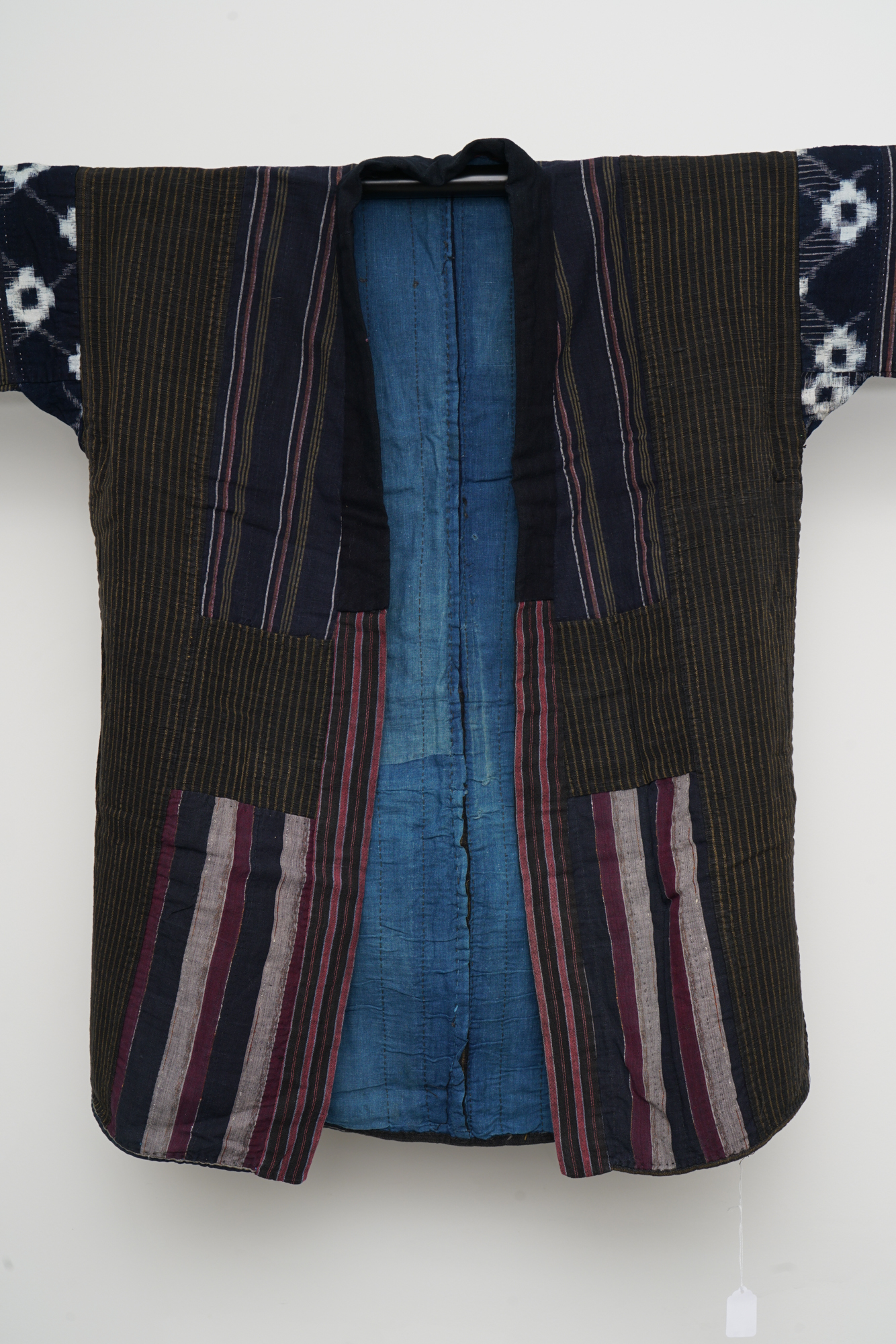 Men's Circa 1890s Antique Handwoven Cotton Patchwork Noragi Jacket