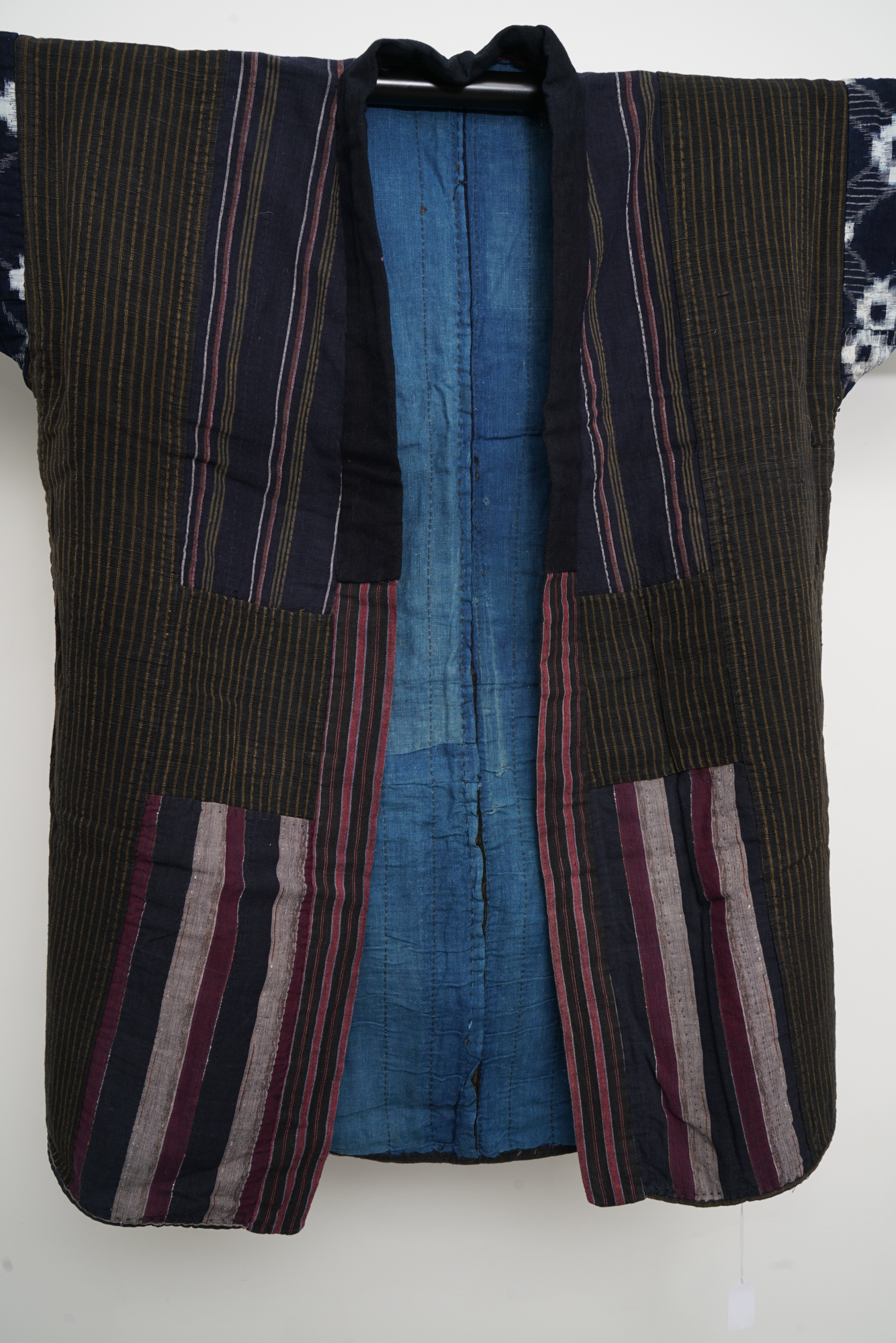 Men's Circa 1890s Antique Handwoven Cotton Patchwork Noragi Jacket