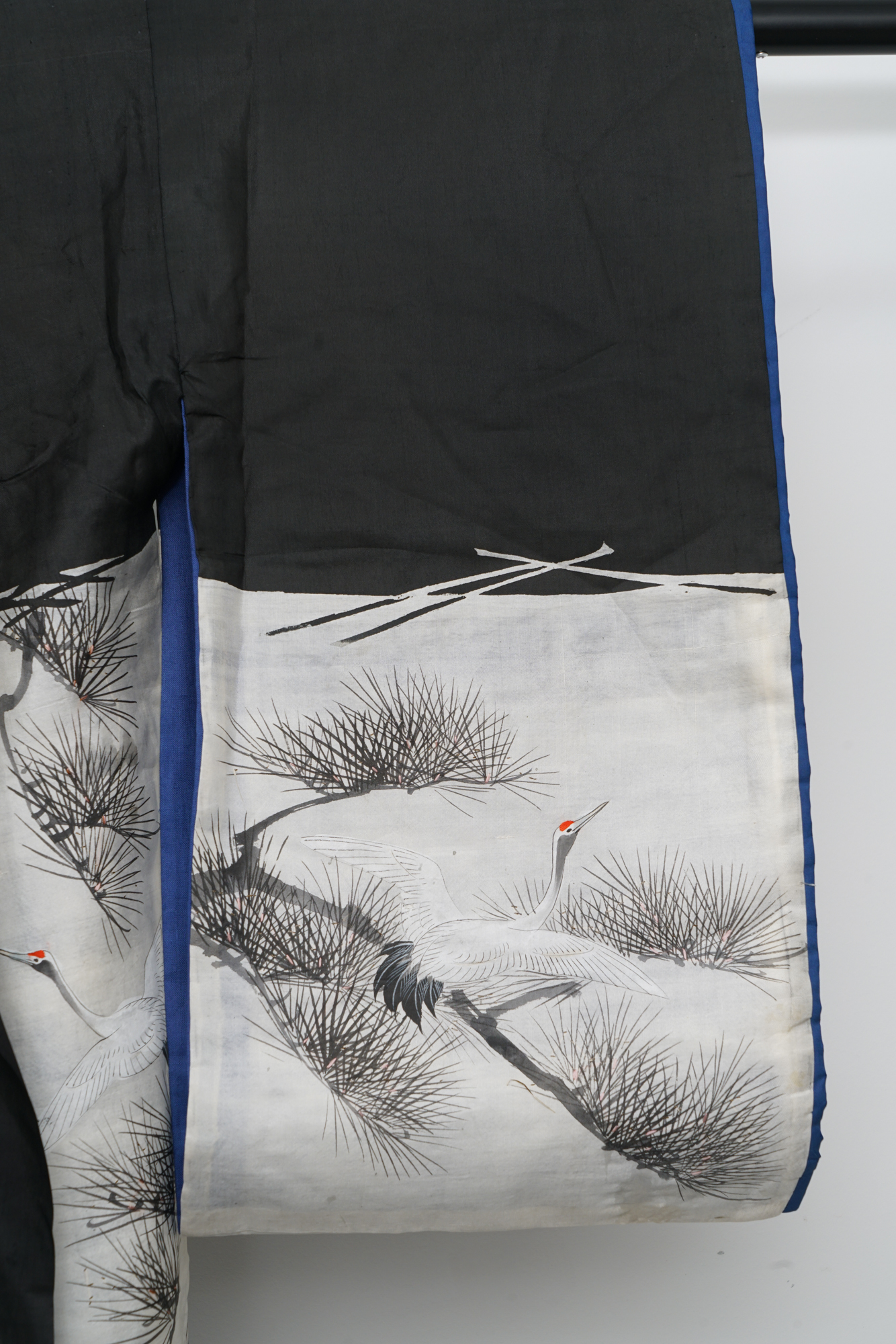 Circa 1870 Meiji Period Handwoven Silk Five Crested Miyamairi Infant Kimono