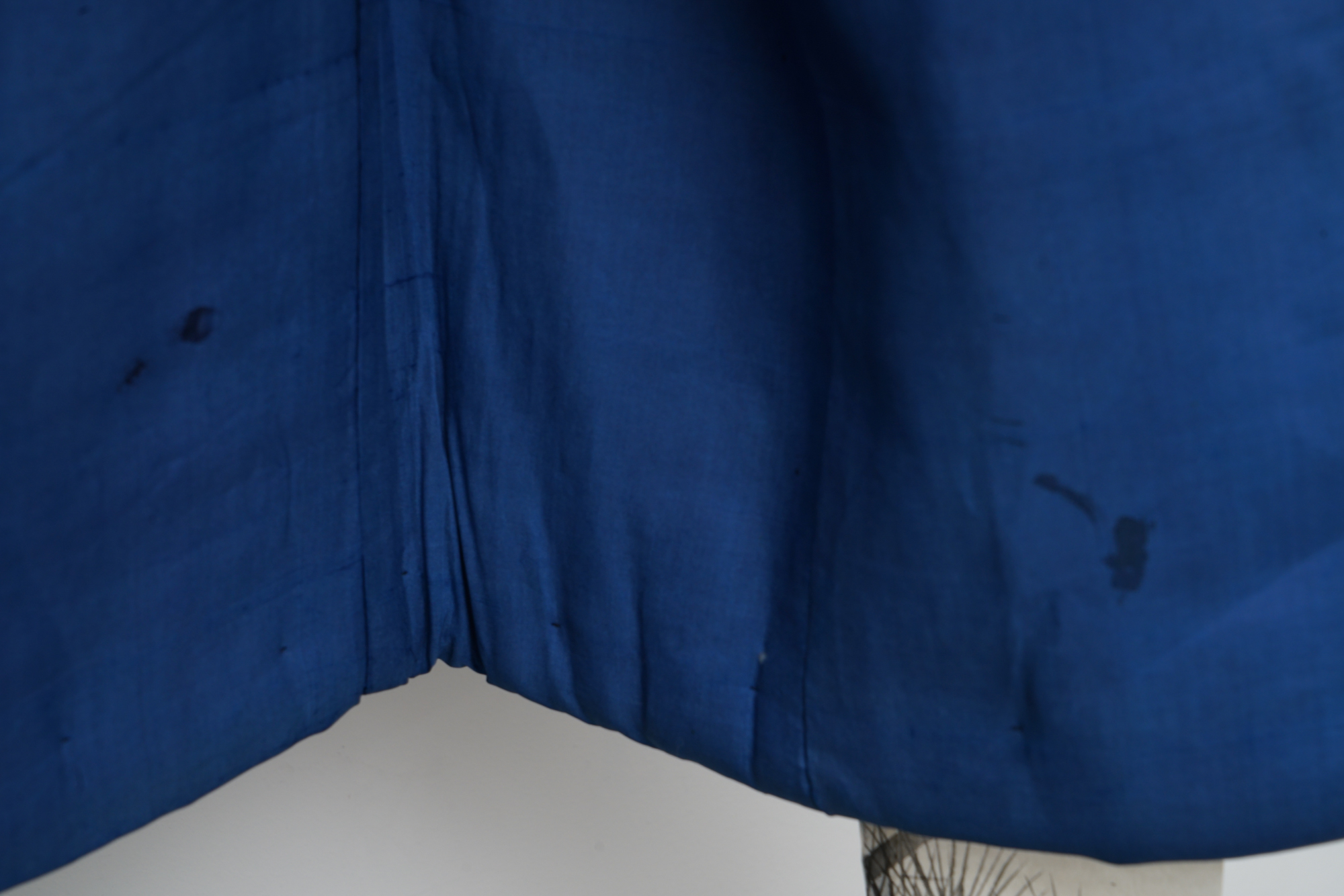 Circa 1870 Meiji Period Handwoven Silk Five Crested Miyamairi Infant Kimono