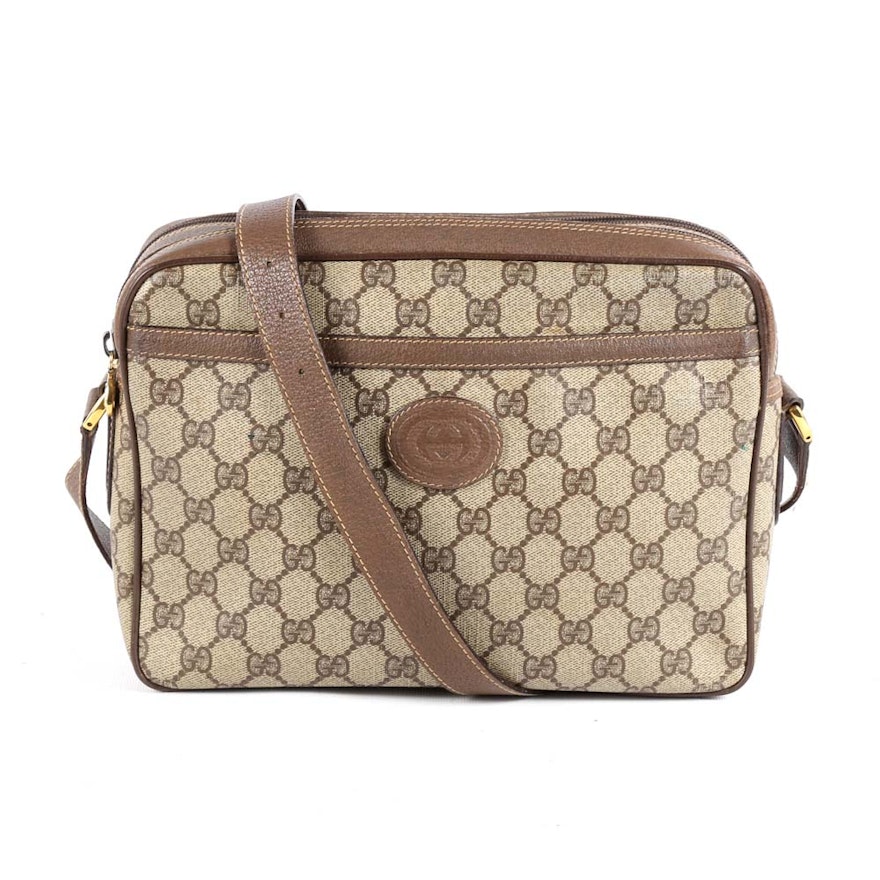 Vintage Gucci Monogrammed Canvas Crossbody