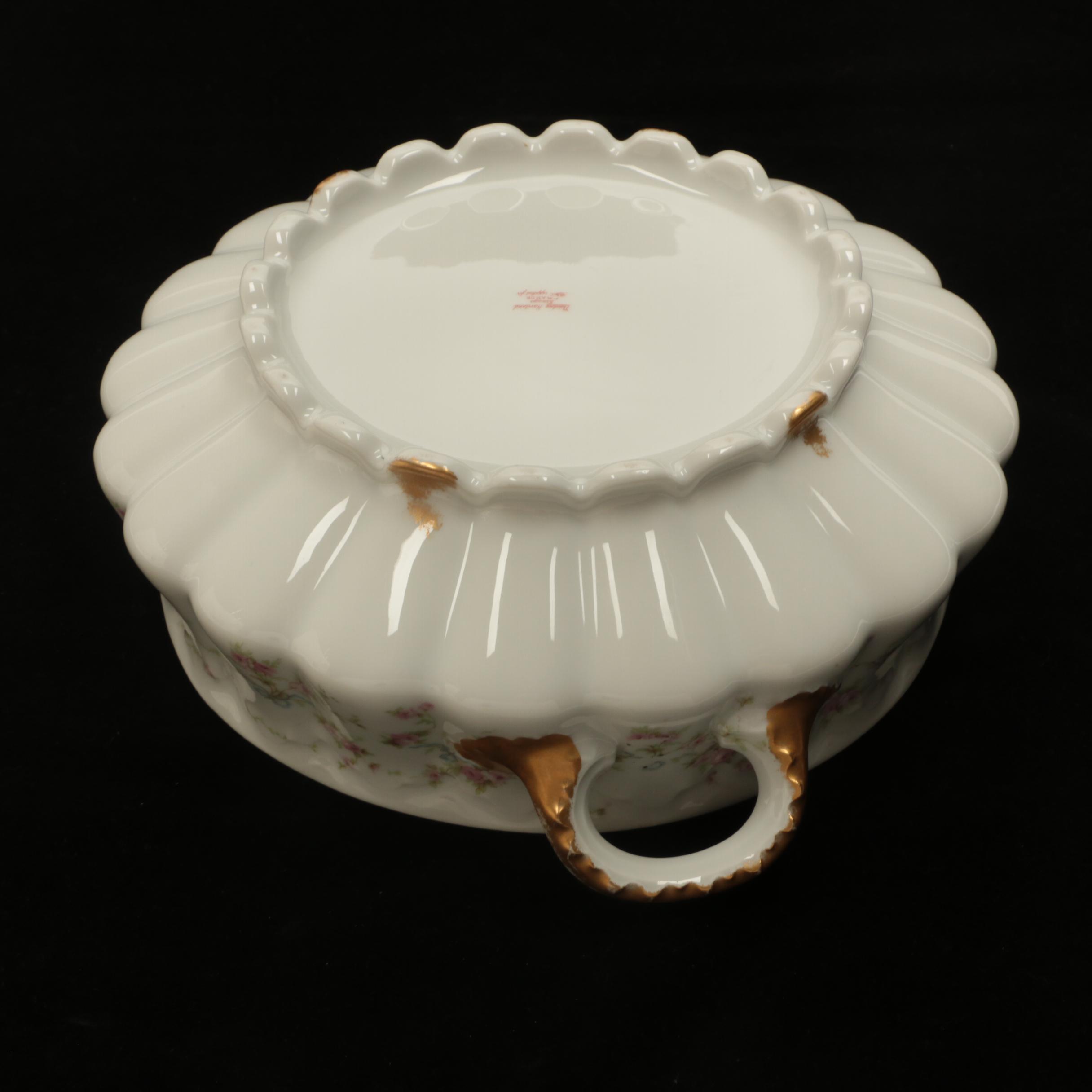 Theodore Haviland Limoges Floral Porcelain Soup Tureen