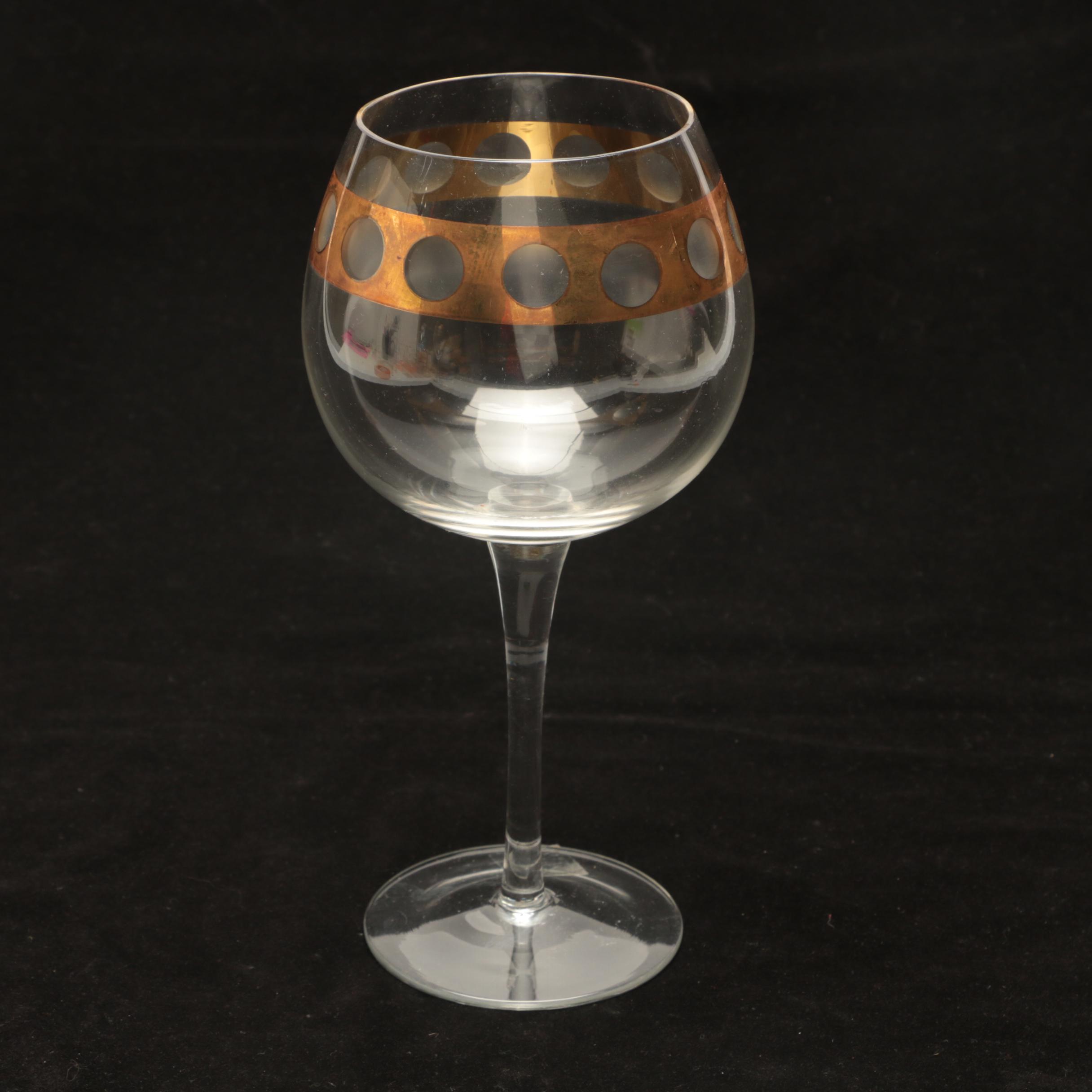 Crystal Stemware Wine Glasses Including "Luminescence" from Romania
