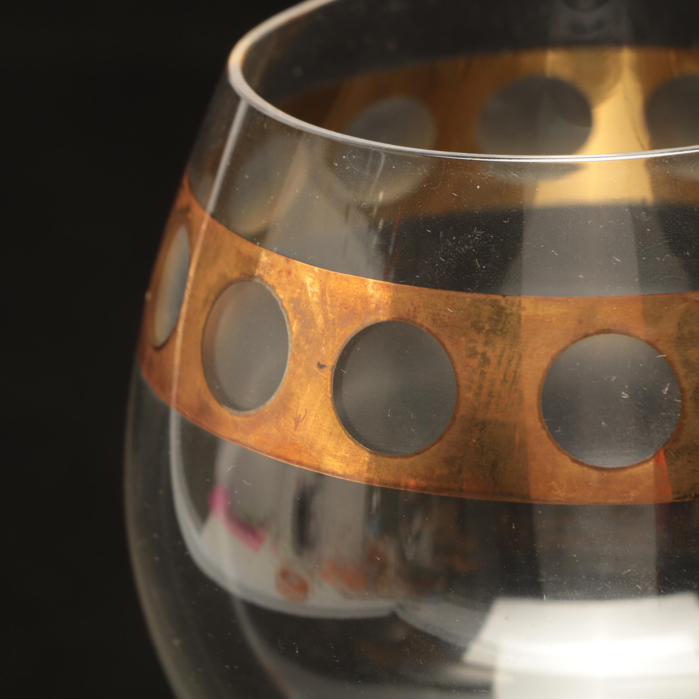 Crystal Stemware Wine Glasses Including "Luminescence" from Romania