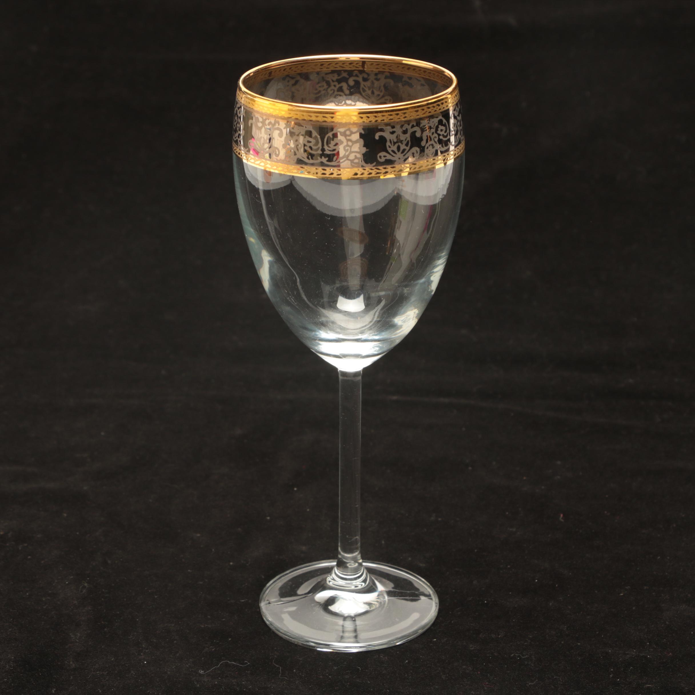 Crystal Stemware Wine Glasses Including "Luminescence" from Romania